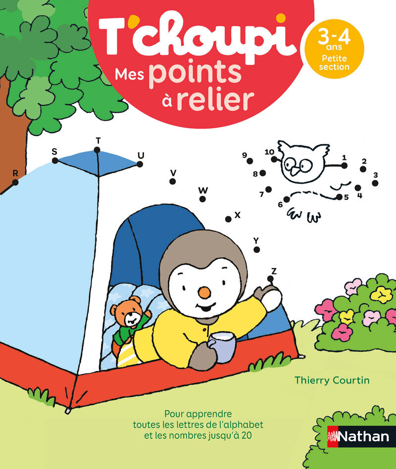 T'choupi Mes points à relier - Lettres et nombres 3-4 ans PS -  - NATHAN