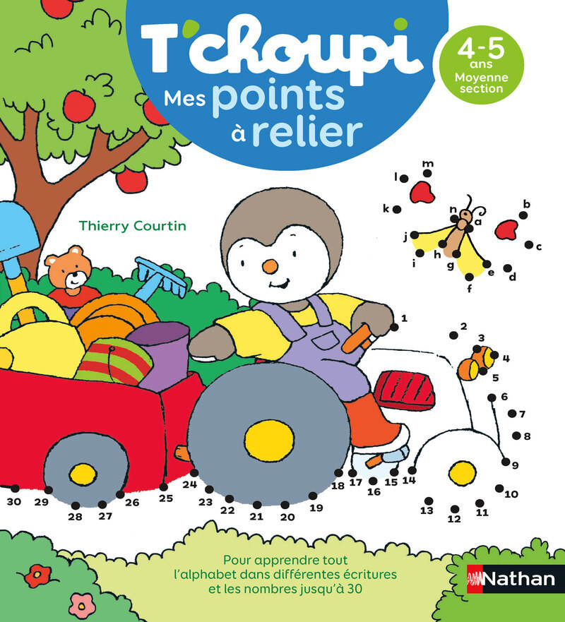 T'choupi Mes points à relier - Lettres et nombres 4-5 ans MS -  - NATHAN