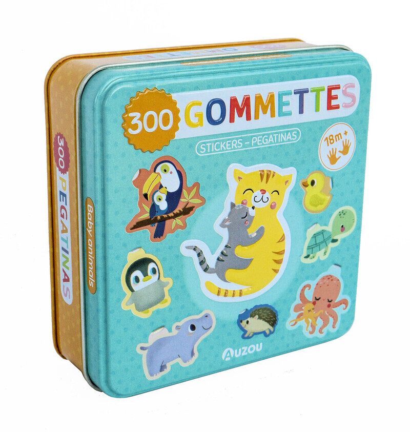 Boîte de gommettes métal - Les bébés animaux -  - AUZOU
