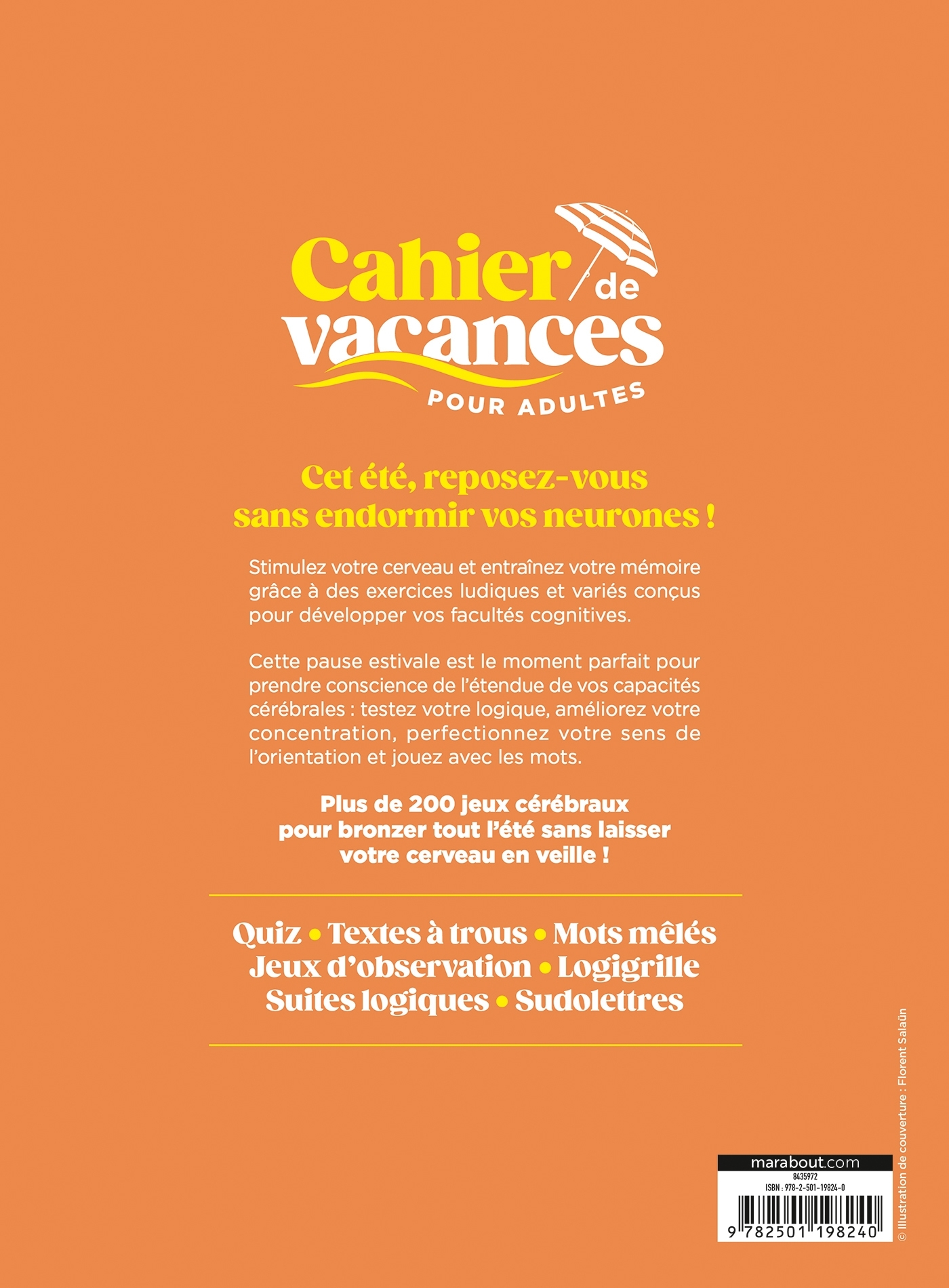 Cahier de vacances mémoire booster - Nicole Masson, Yann Caudal - MARABOUT