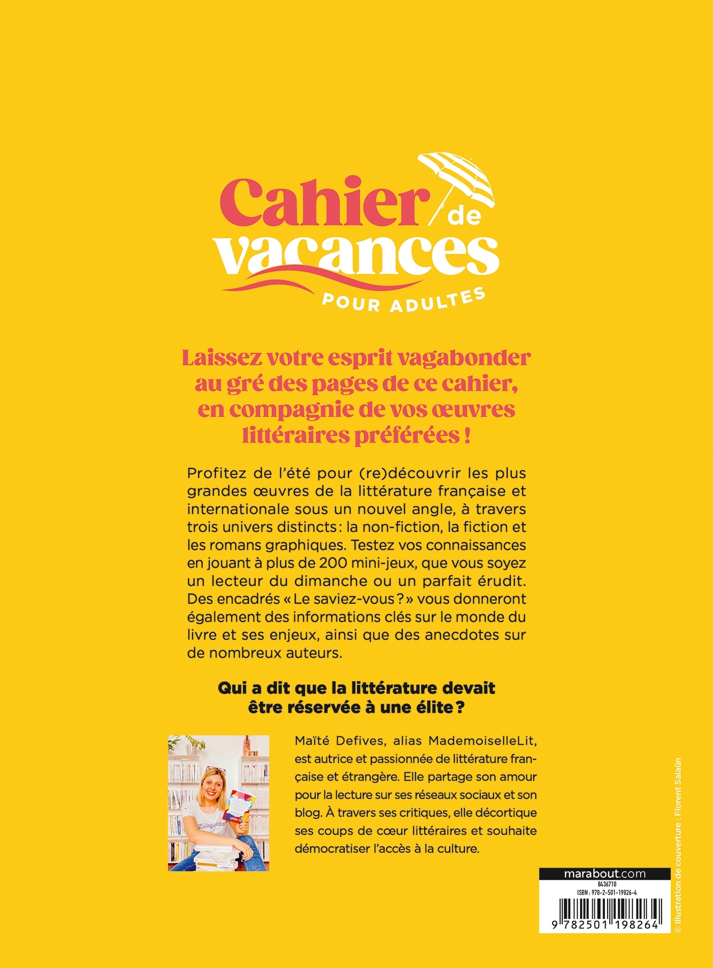 Cahier de vacances Littérature -  - MARABOUT