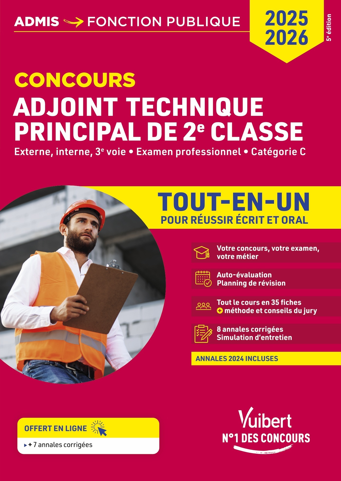 Concours Adjoint technique principal de 2e classe - Catégorie C - Tout-en-un - Annales 2024 incluses - Olivier Bellégo - VUIBERT
