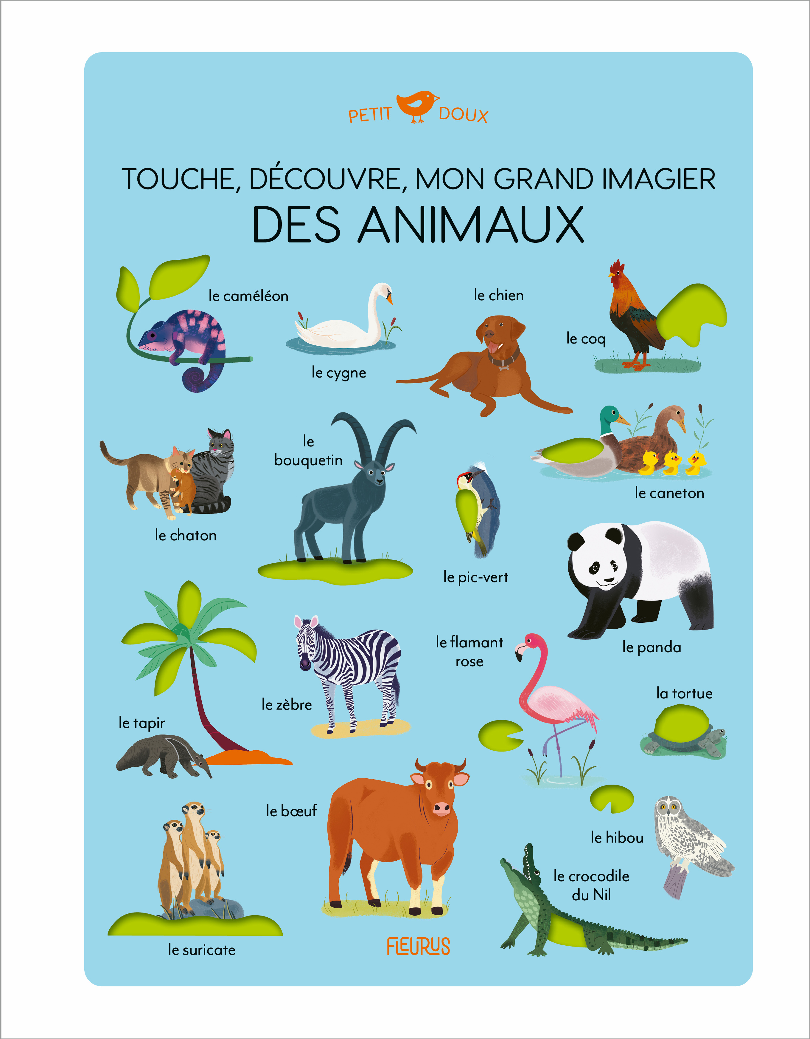 Touche, découvre, mon grand imagier des animaux -  - FLEURUS