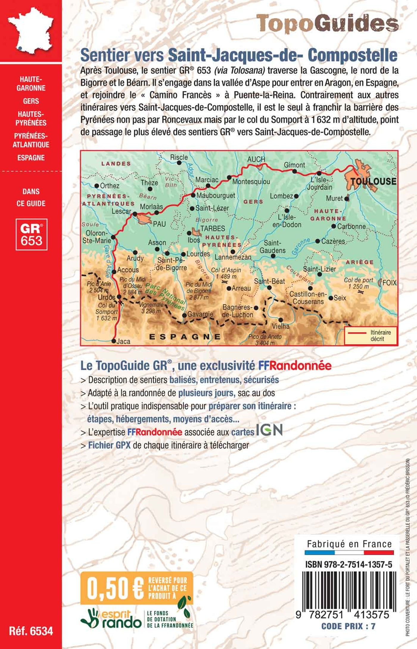 Sentier vers Saint-Jacques-de-Compostelle - Toulouse - Jaca - . collectif,  Collectif - FFRP