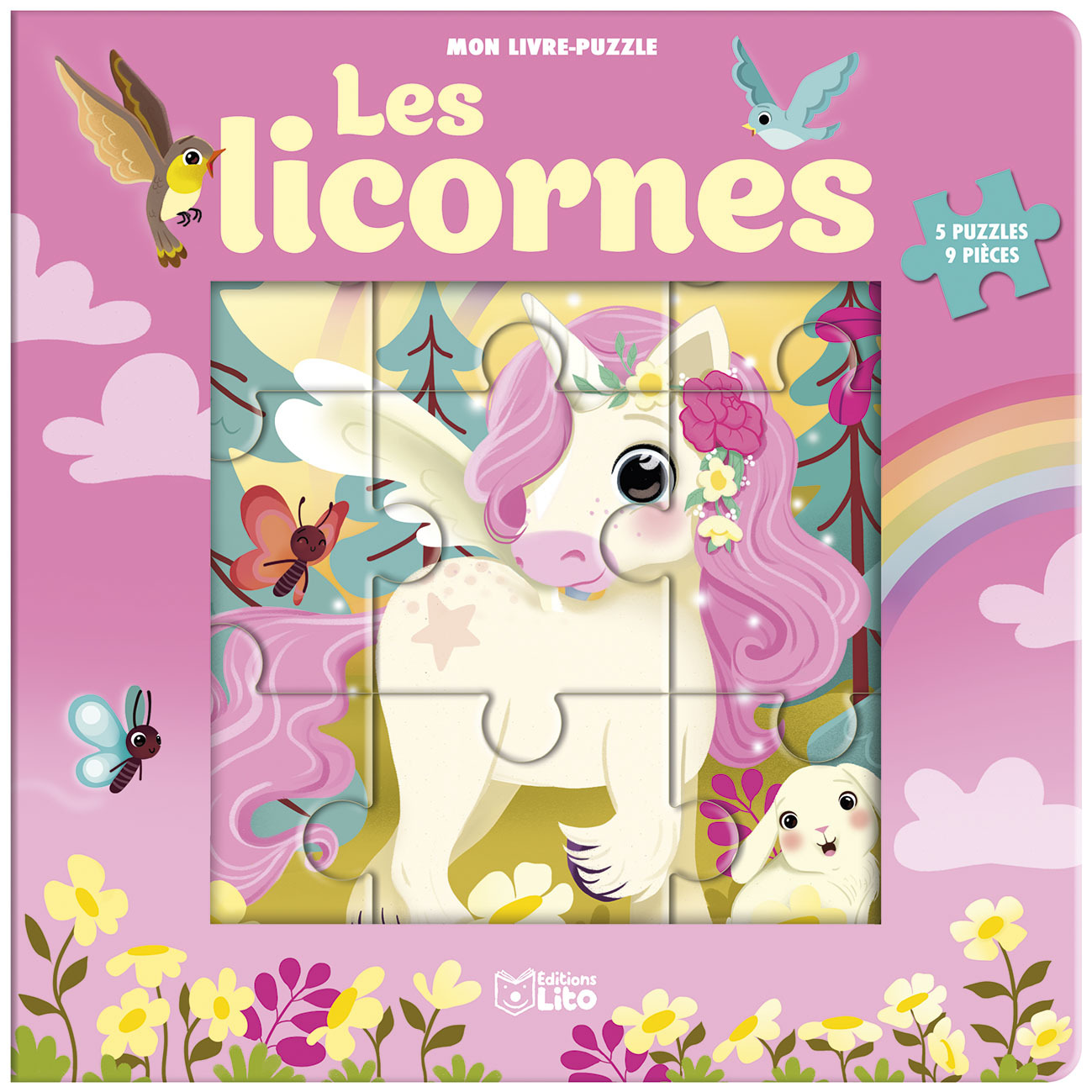 PUZZ 9 P LES LICORNES -  - LITO
