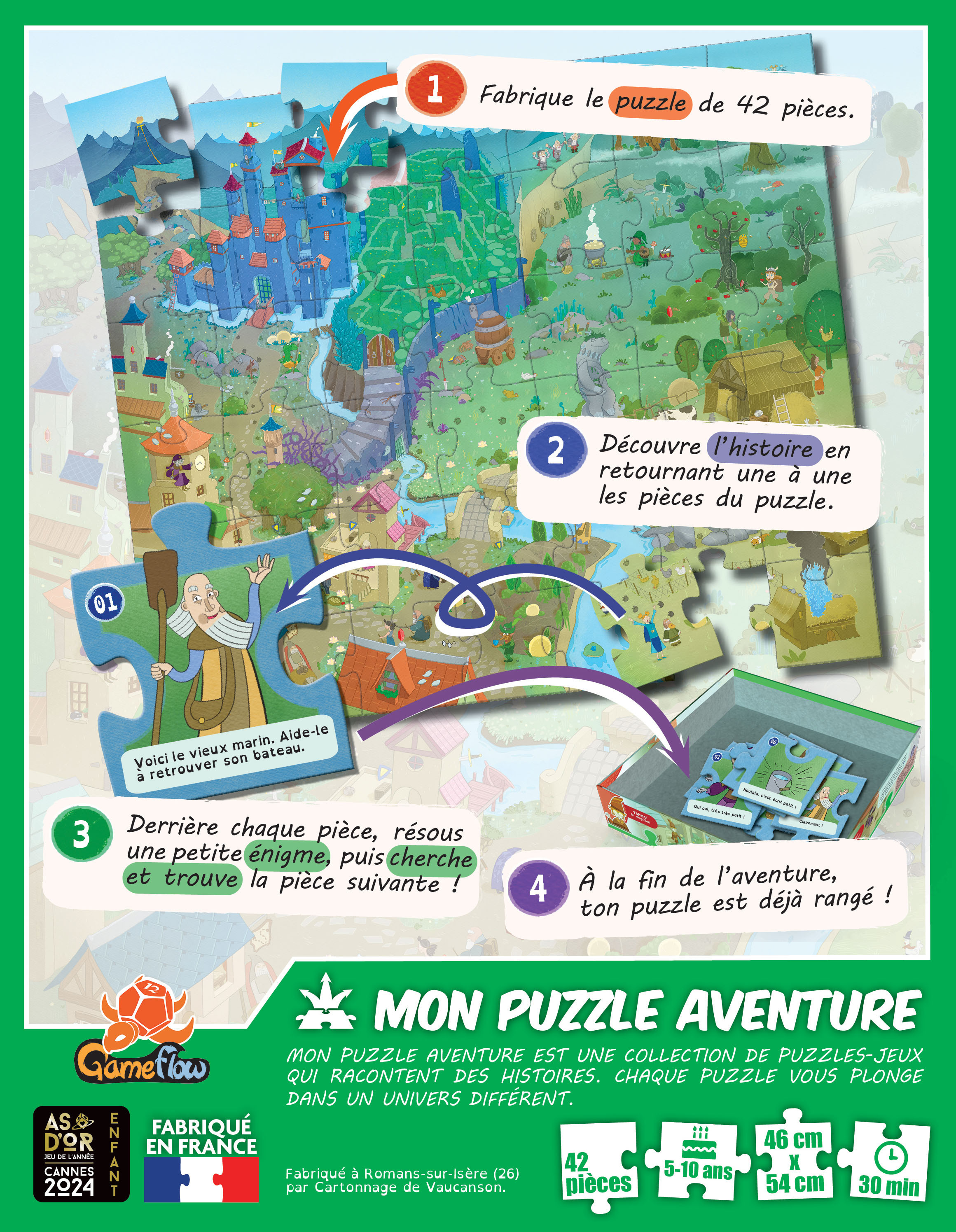 Mon Puzzle Aventure : Dragon - ANTONIN BOCCARA, Romaric GALONNIER, ERICK ALEXANDERSON ROSAS,   - GAME FLOW