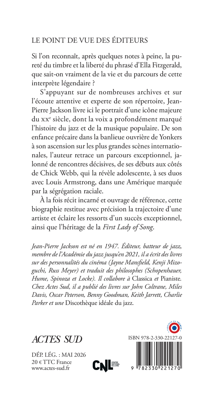 Ella Fitzgerald - Jean-pierre Jackson - ACTES SUD