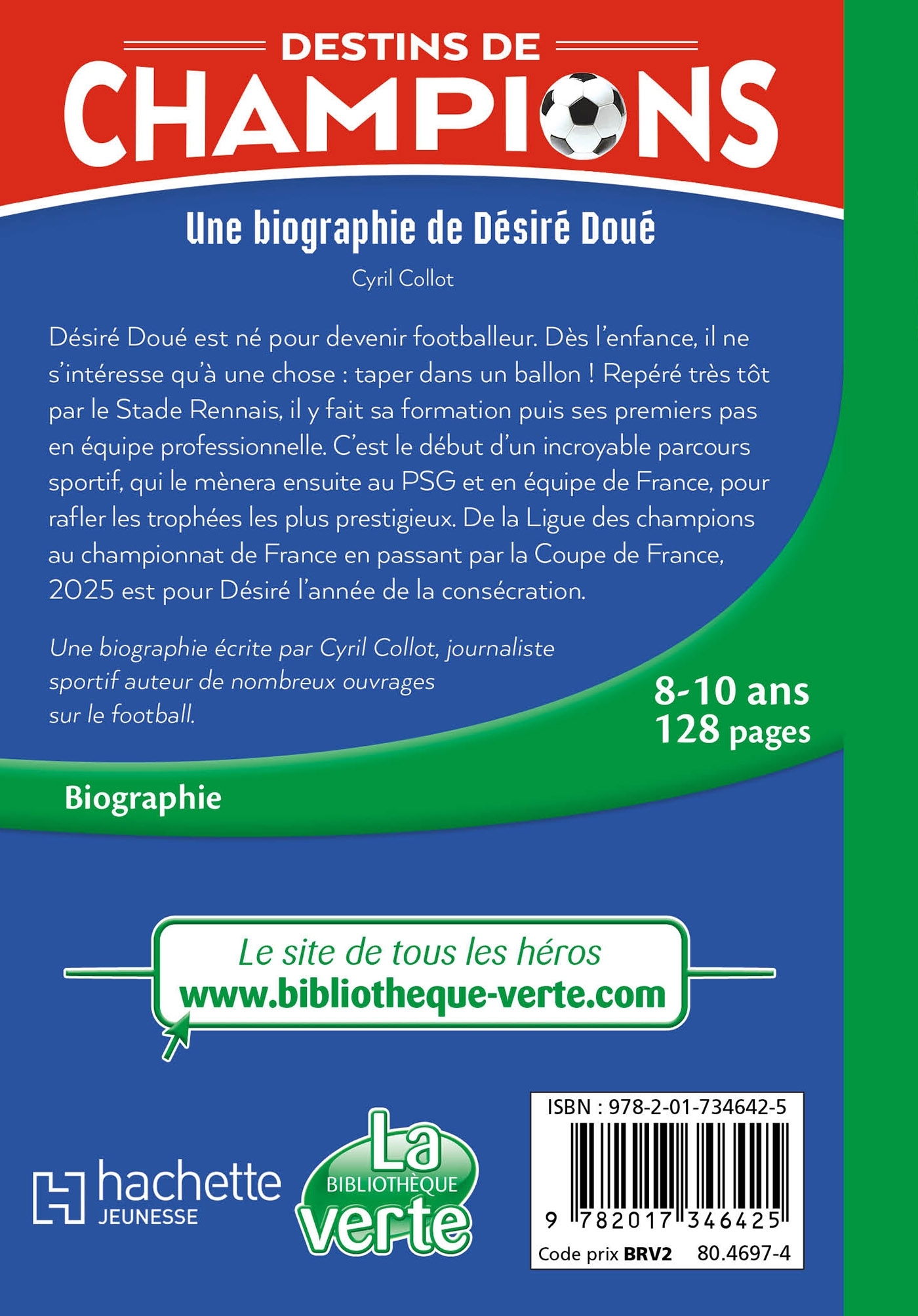 Destins de champions, Tome 29 - Une biographie de Désiré Doué - Cyril Collot - HACHETTE JEUN.