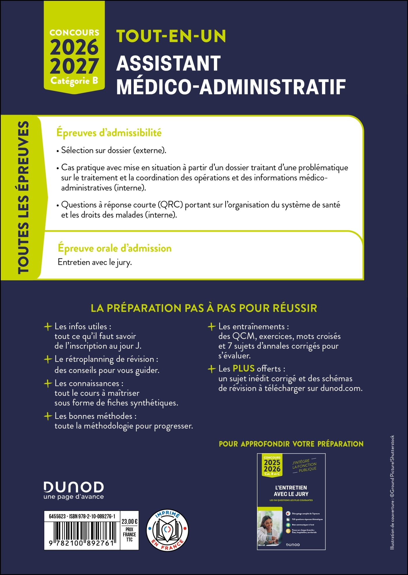 Concours Assistant médico-administratif 2026-2027 - Tout-en-un - Clothilde Poppe, Martine Daigneau - DUNOD