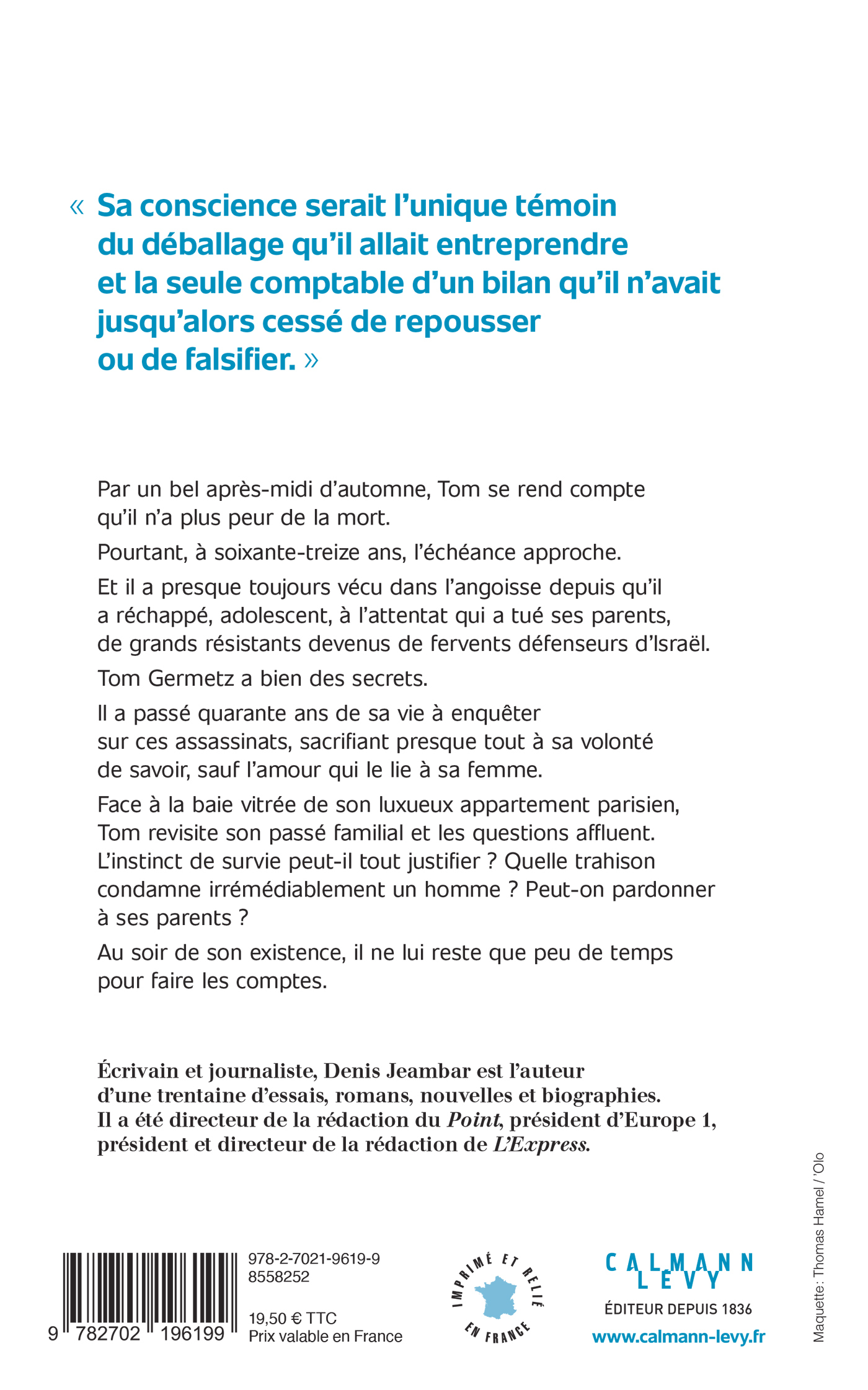 L'Ombre d'une trahison - Denis Jeambar - CALMANN-LEVY