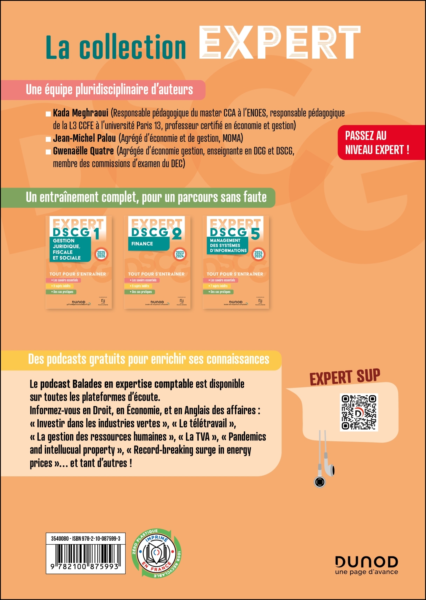 DSCG 4 - EXPERT - Comptabilité et audit 2025-2026 - Kada MEGHRAOUI, Nassim Drouaz, Patrick Pinteaux, Jérôme Weydert, Jean-Michel Palou, Gwenaëlle Quatre,  MEGHRAOUI+PALOU+QUATRE - DUNOD