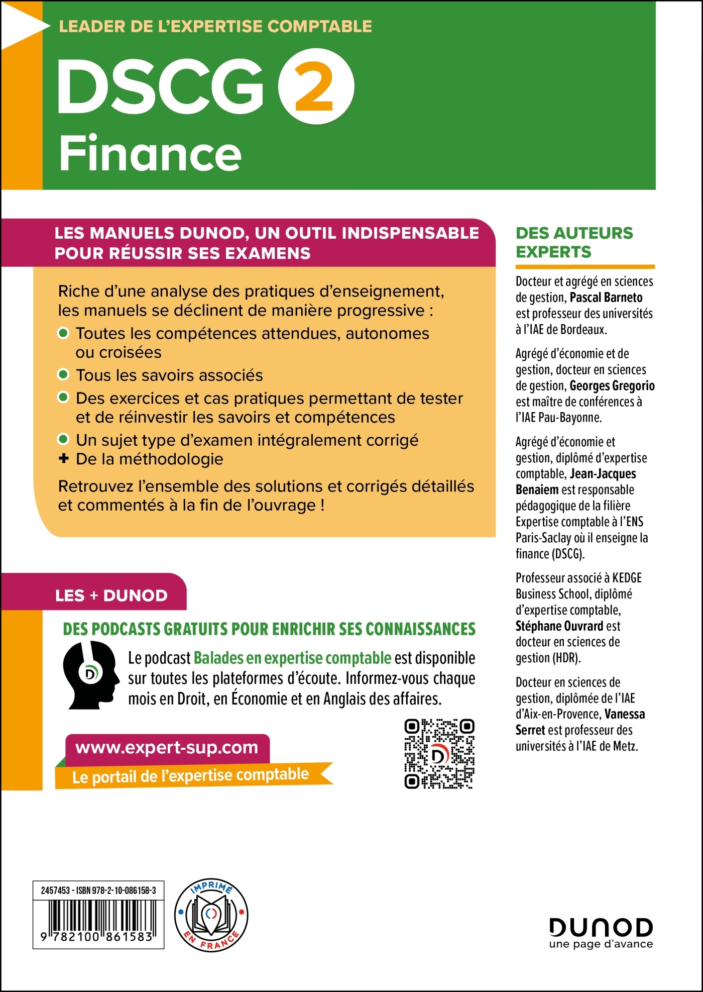 DSCG 2 - Finance - Manuel - 3e éd. - Pascal Barneto, Georges GRÉGORIO, Jean-Jacques BENAIEM, Stéphane Ouvrard, Vanessa Serret - DUNOD