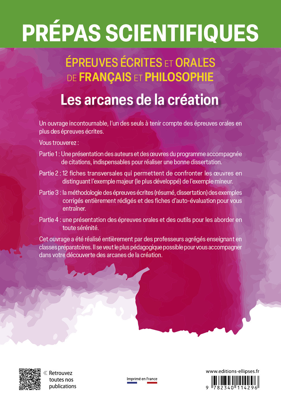 Les arcanes de la création en fiches. Prépas scientifiques. Épreuve de français et philosophie. - Aurélie Renault - ELLIPSES