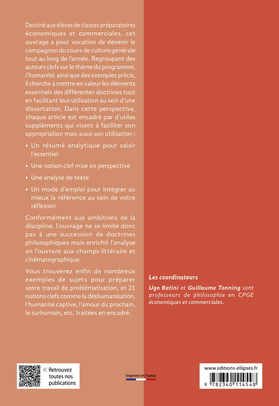L'humanité. Auteur par auteur. Littérature, Philosophie, Culture générale. Prépa ECG-ECT - Ugo Batini, Guillaume Tonning, Fabien Fichaux - ELLIPSES