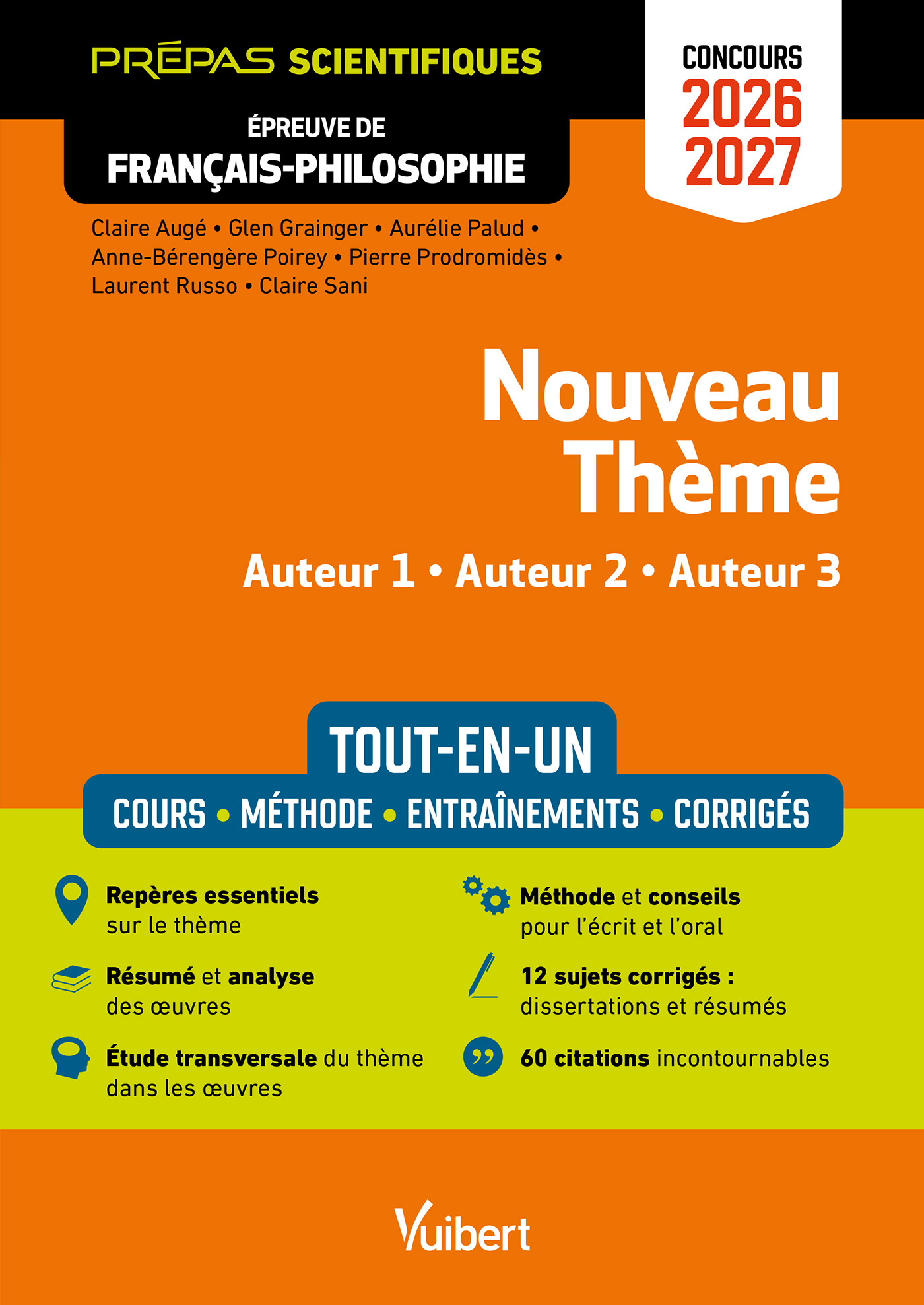Les arcanes de la création - Tout-en-un - Épreuve de français-philosophie - Prépas scientifiques - Concours 2026-2027 - Glen Grainger, Aurélie Palud, Claire Sani, Pierre Prodromidès, Laurent Russo, Anne-Bérengère Poirey, Nicolas Cavuoto-Denis - VUIBERT