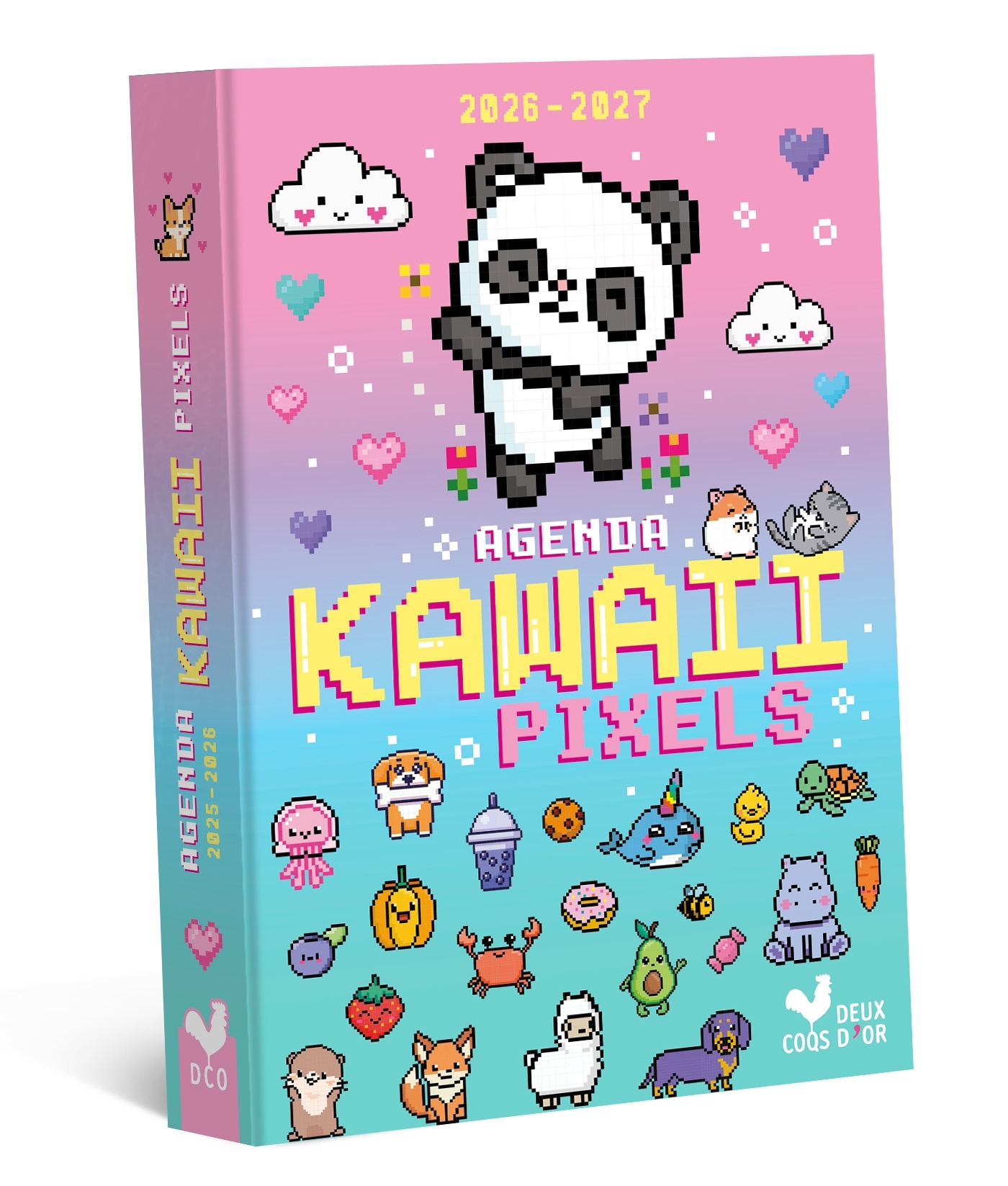 Agenda Pixels Kawaii 2026-2027 -  - DEUX COQS D OR