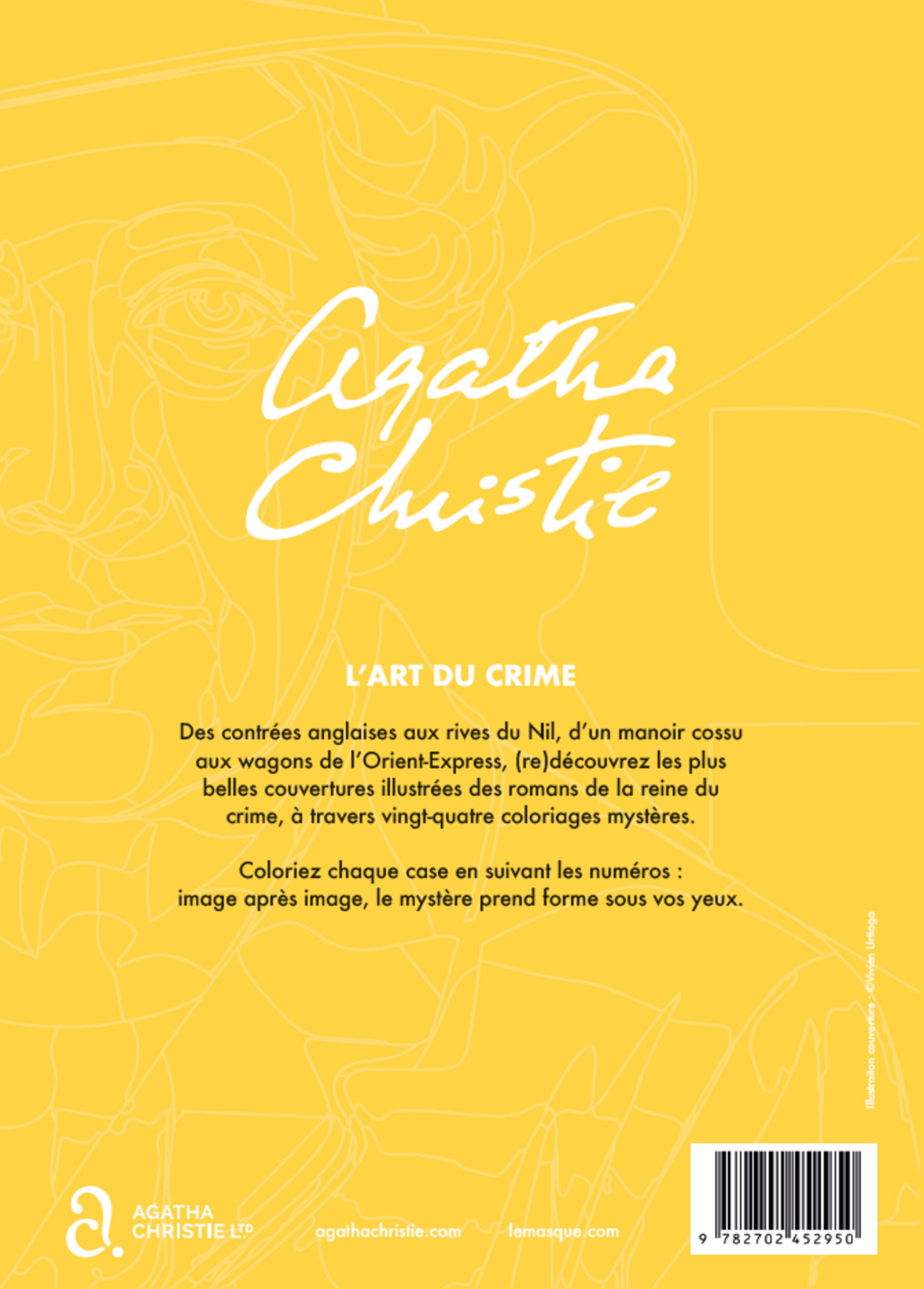 Coloriage mystère Agatha Christie - Agatha Christie - ED DU MASQUE