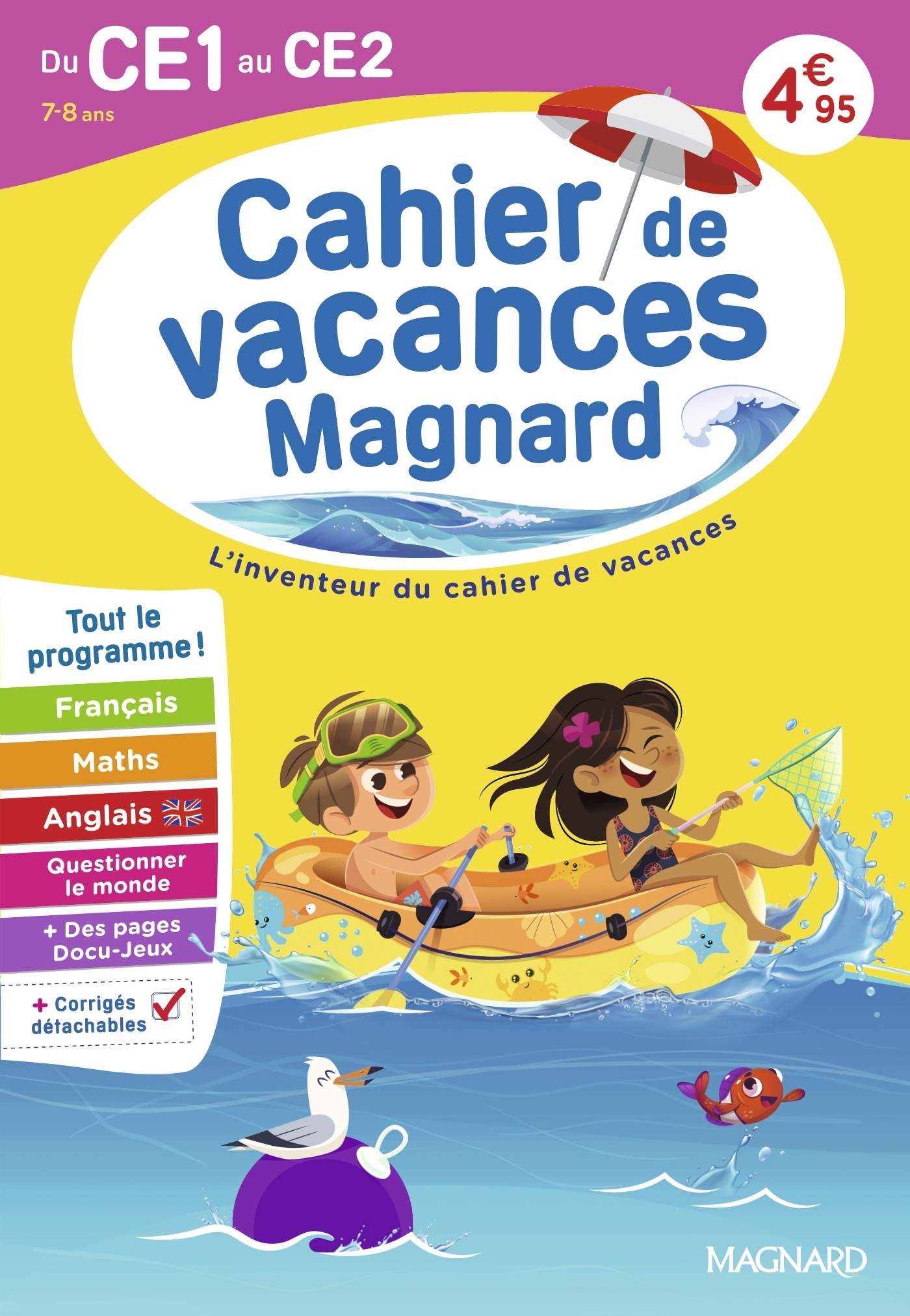 Cahier de vacances 2026, du CE1 vers le CE2 7-8 ans - Bernard Semenadisse, Christian Redouté, Agathe Redouté, Jeanne Redouté - MAGNARD