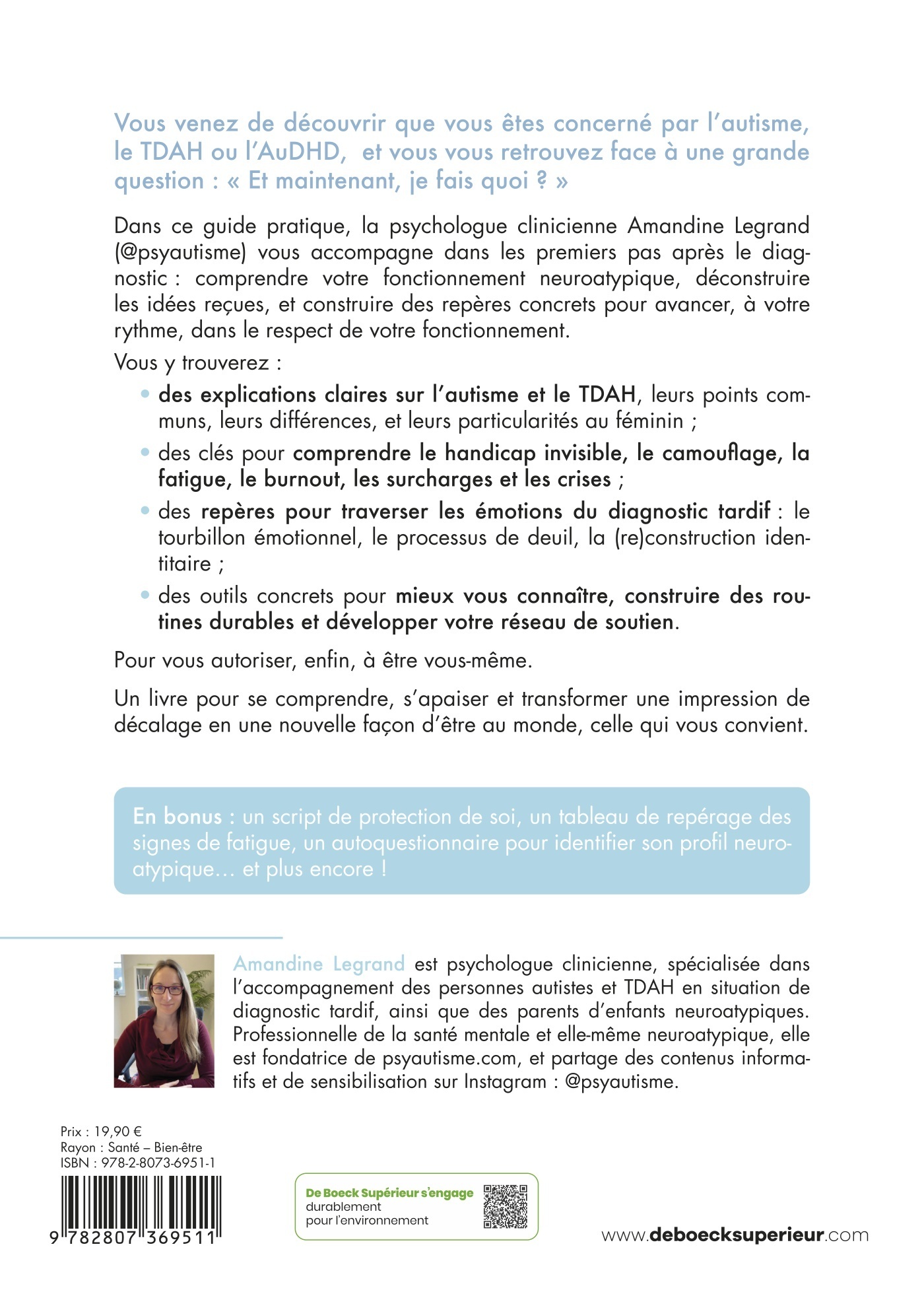 Cerveau atypique : mode d’emploi au quotidien - Amandine Legrand - DE BOECK SUP