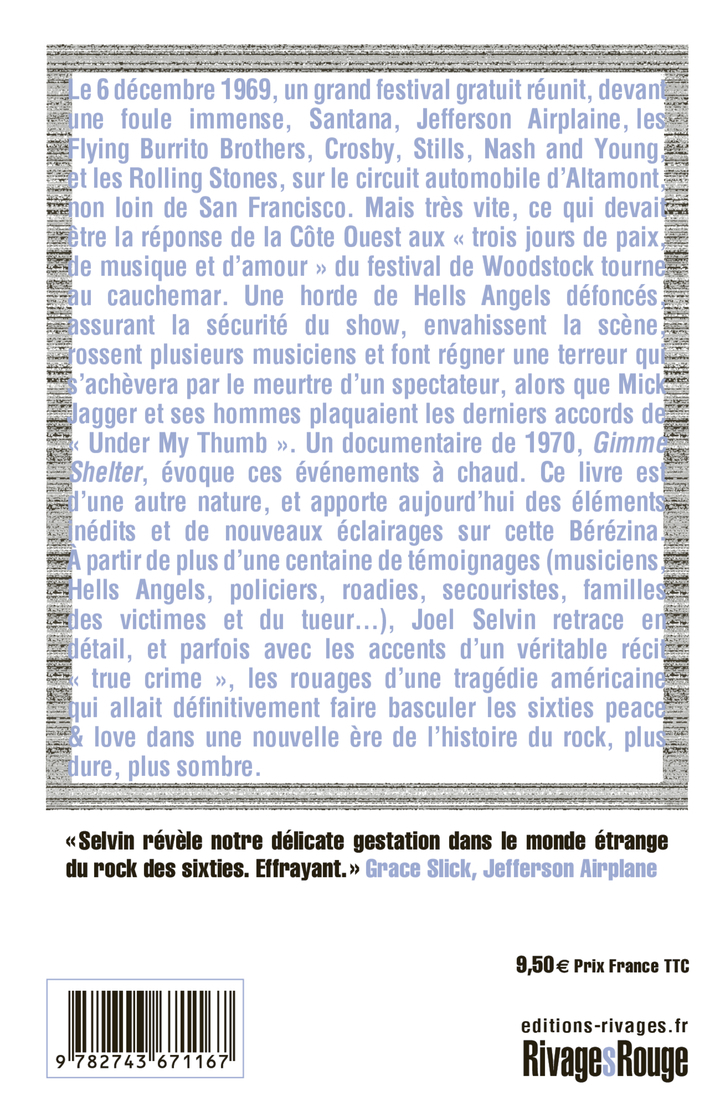 Altamont 69 - Joel Selvin - RIVAGES