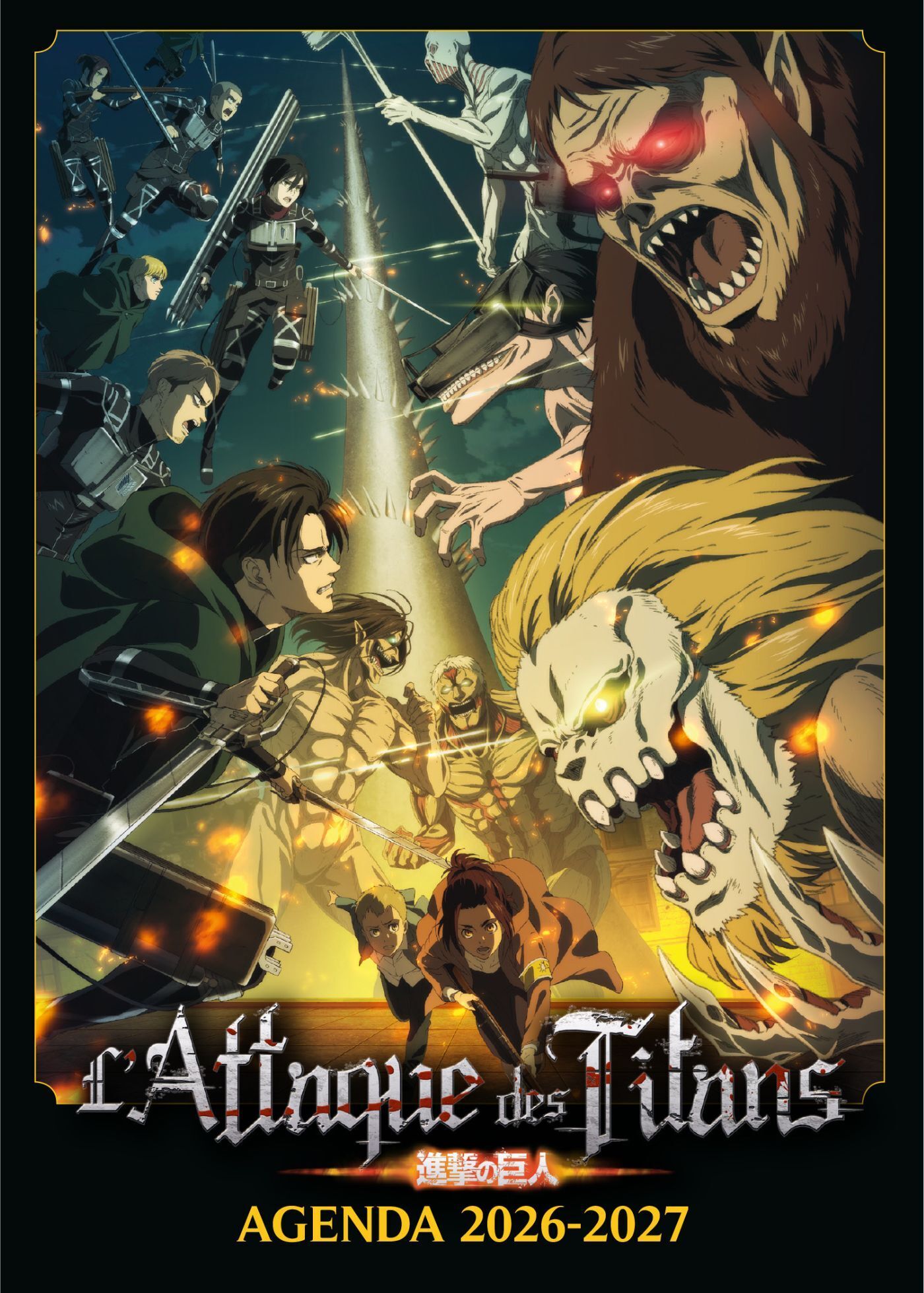 Agenda scolaire 2026-2027 L'Attaque des Titans - Hajime Isayama - YNNIS