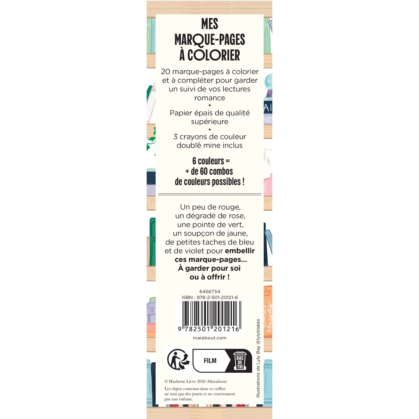 Lecture romance - Mes marque-pages à colorier -  - MARABOUT