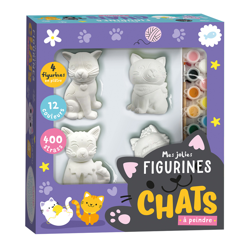 Mes jolies figurines chats à peindre -  Atelier Cloro - 1 2 3 SOLEIL