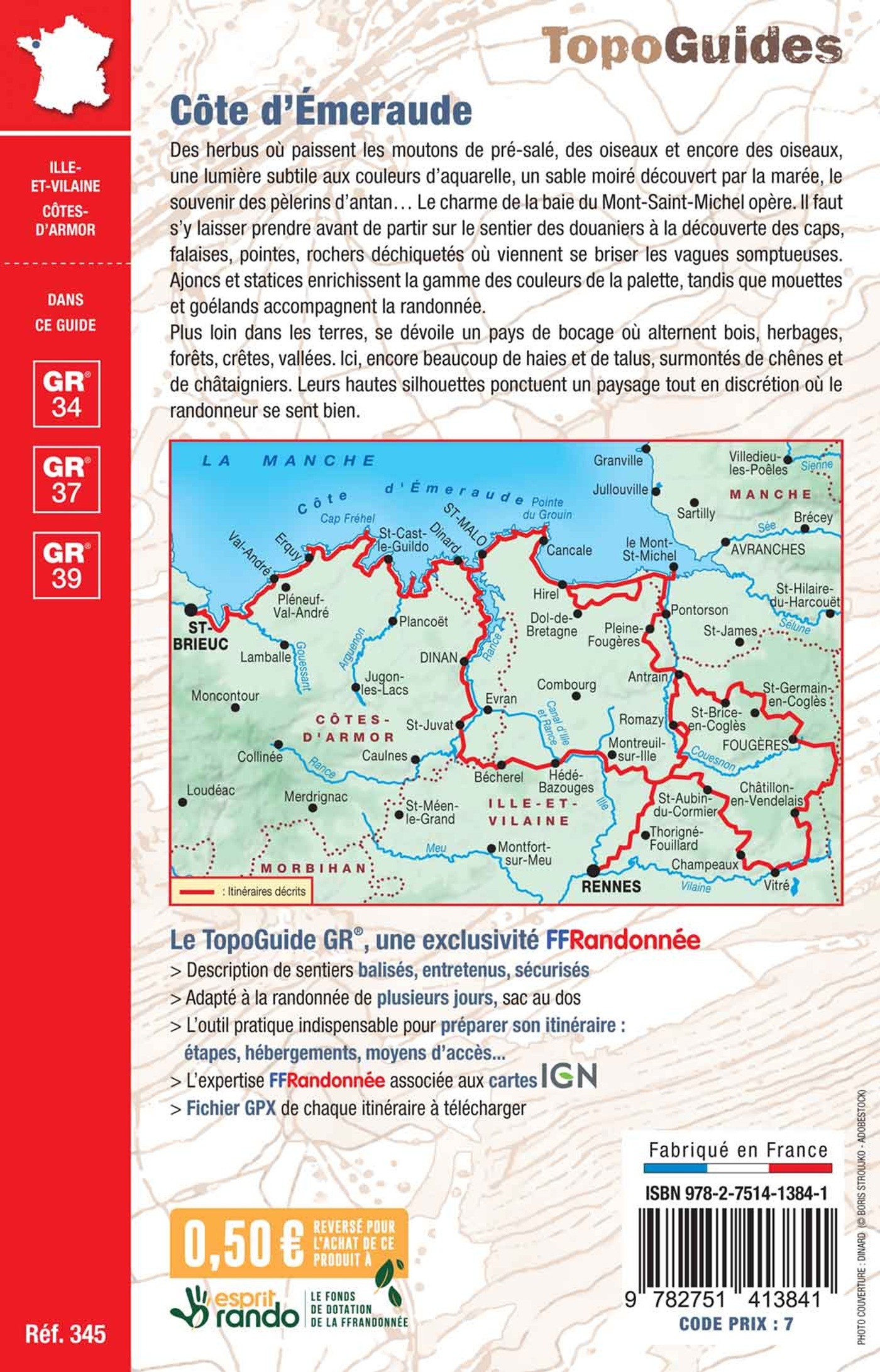 Côte d'Emeraude : les chemins du Mont-Saint-Michel - ERICK ALEXANDERSON ROSAS,  Collectif - FFRP