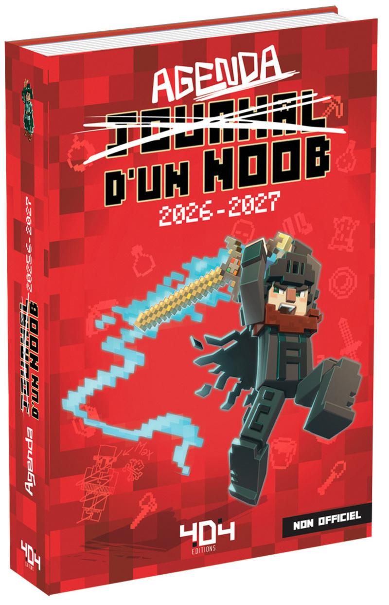 Agenda Journal d'un Noob 2026-2027 -  Cube Kid - 404 EDITIONS