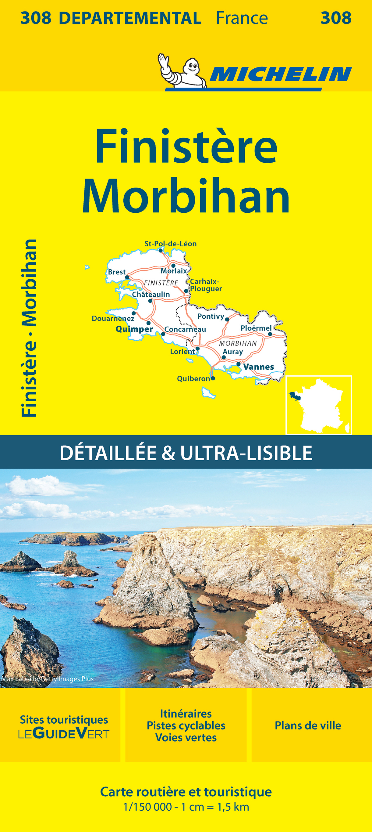 Carte Départementale Finistère, Morbihan - XXX - MICHELIN