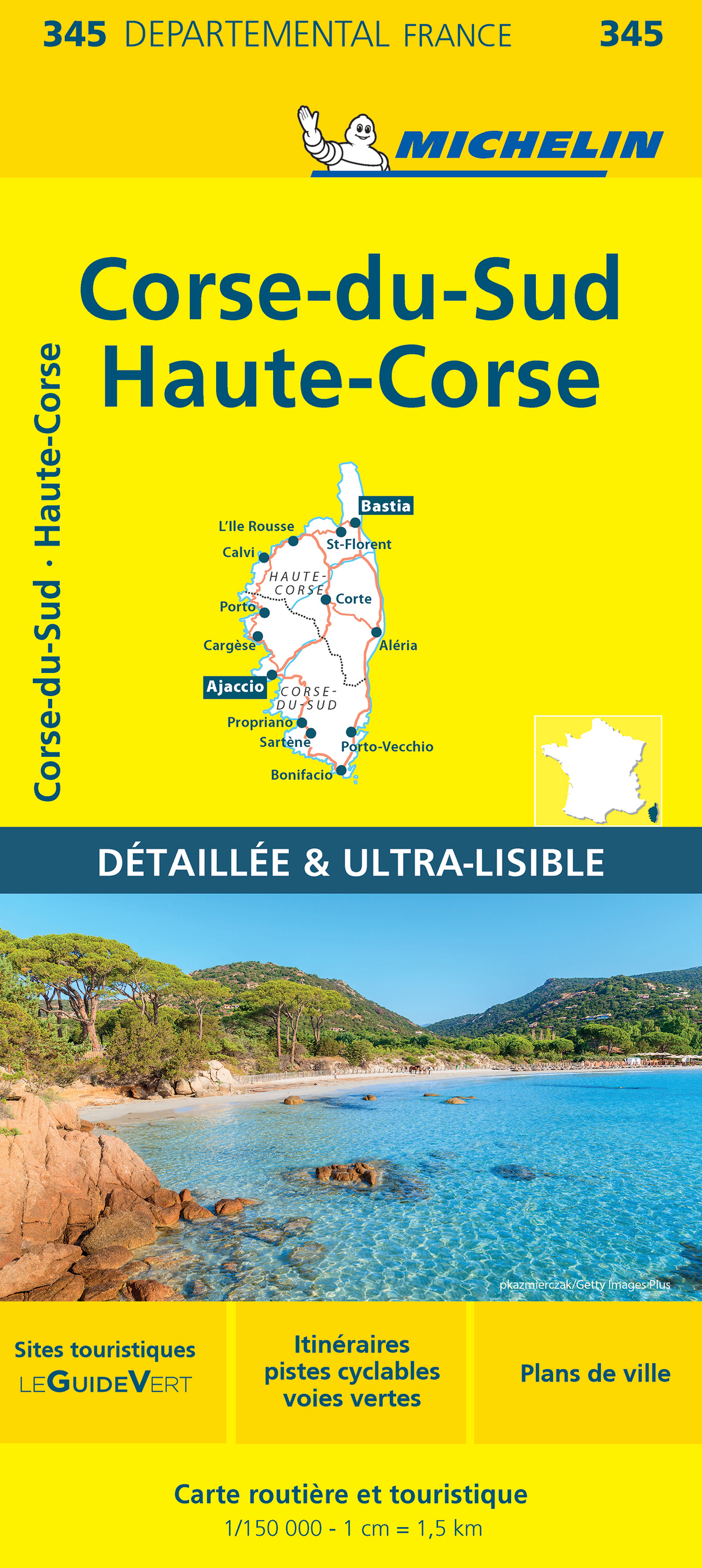 Carte Départementale Corse-du-Sud, Haute-Corse - XXX - MICHELIN