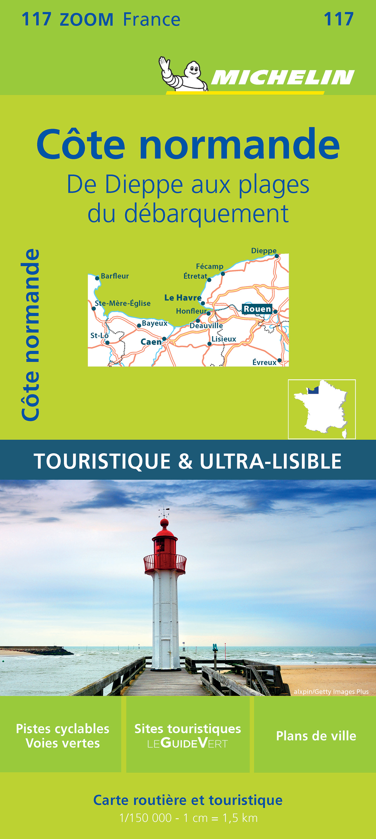 Carte Zoom Côte Normande - De Dieppe aux plages du Débarquement - XXX - MICHELIN