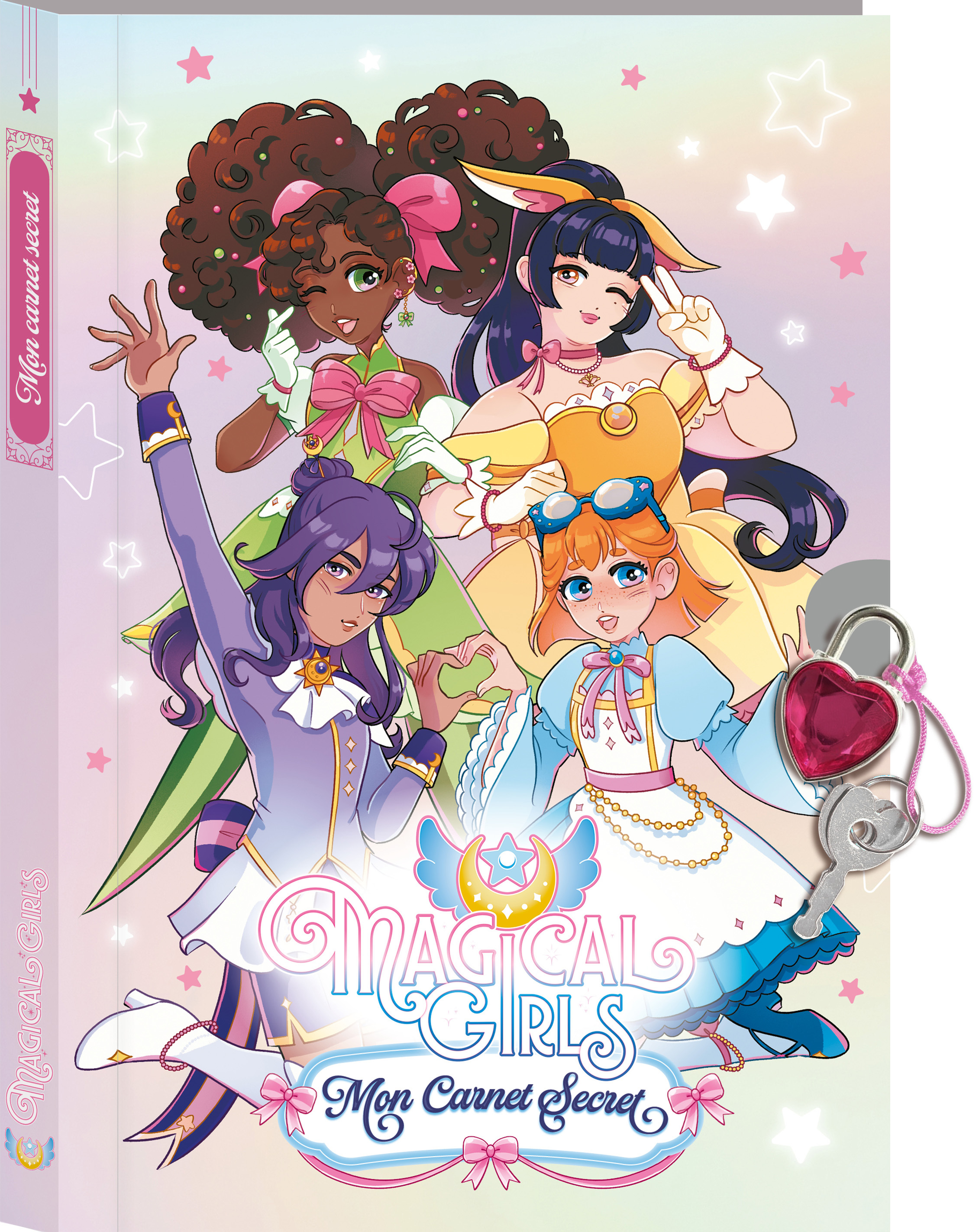 Mon carnet secret holographique - Magical Girls (avec un cadenas joyau) -  - FLEURUS
