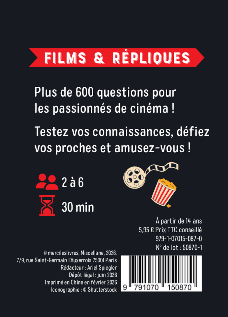 Festi'Jeux - Films et répliques - COLLECTIF - MERCILESLIVRES