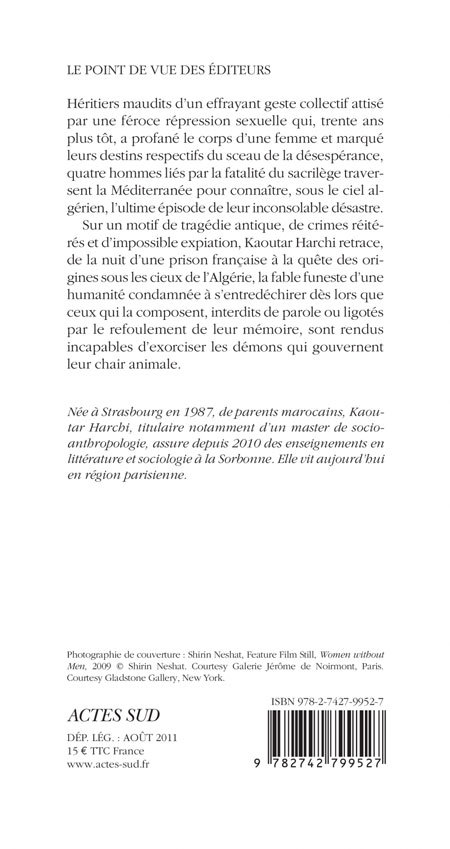 L'ampleur du saccage - Kaoutar Harchi - ACTES SUD