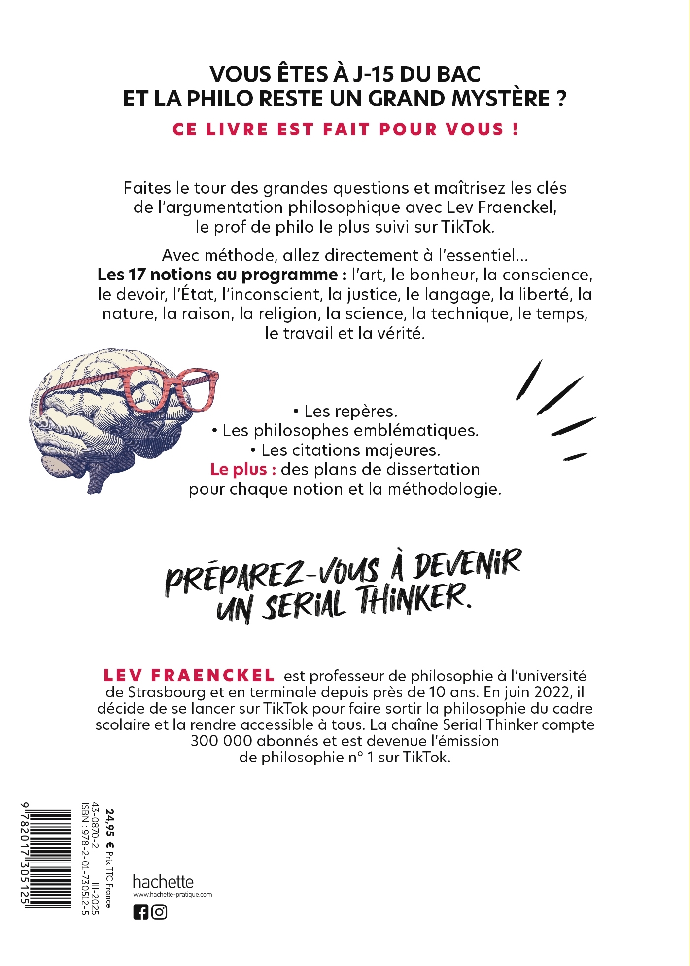 La Philo en mode Serial Thinker - Lev Fraenckel - HACHETTE PRAT