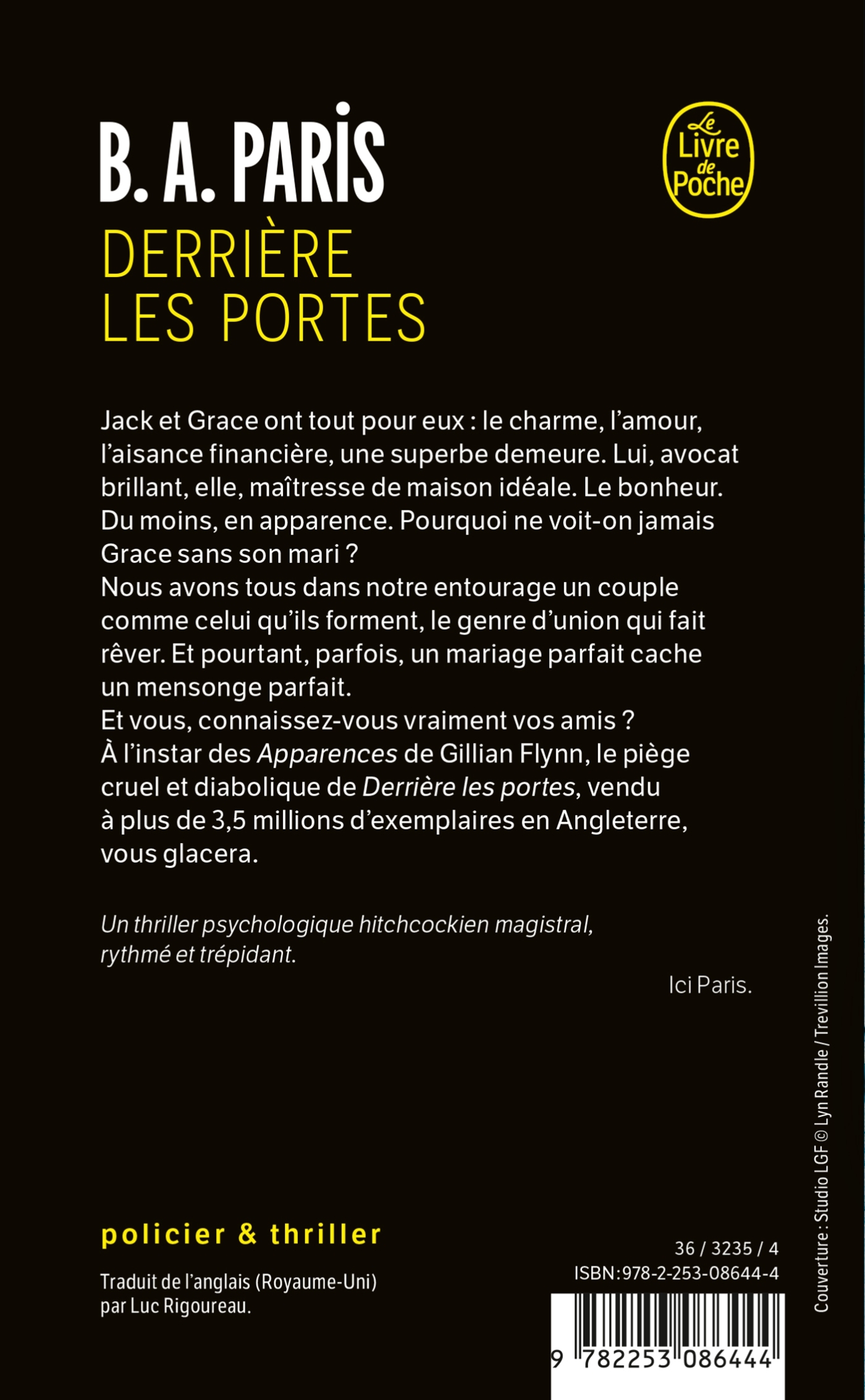 Derrière les portes - B.A. Paris - LGF