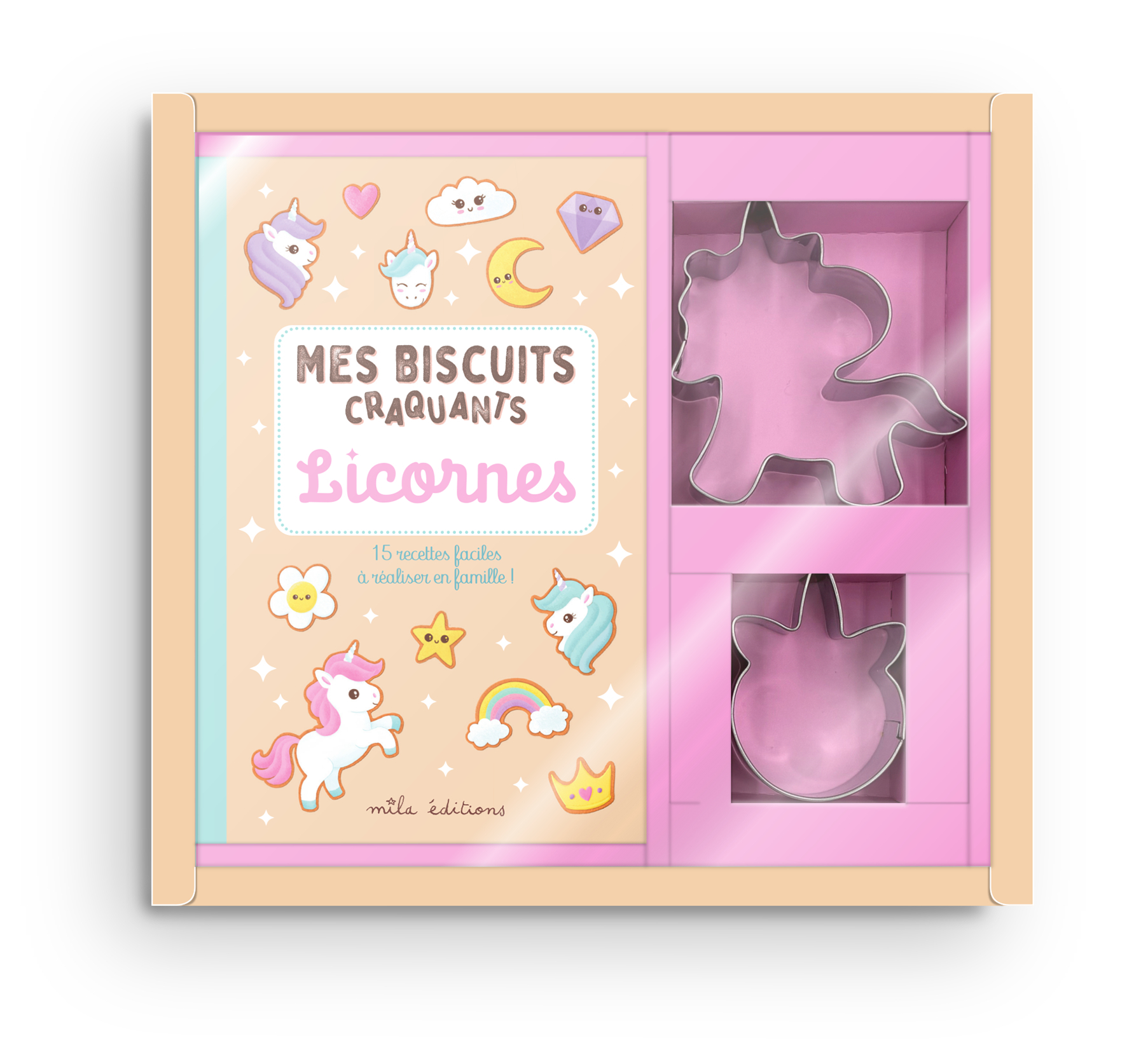 Coffret - Mes biscuits craquants Licornes -  Collectif - MILA