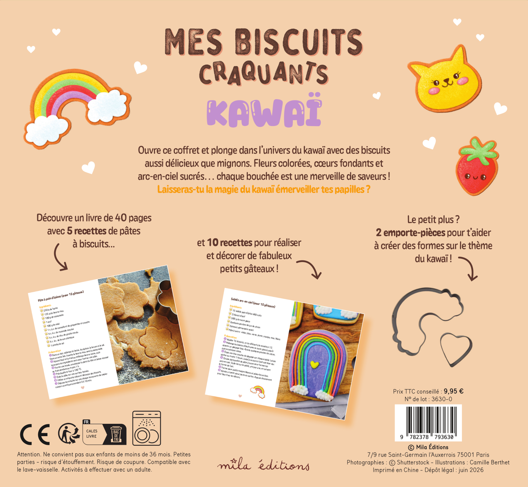 Coffret - Mes biscuits craquants Kawaï -  Collectif - MILA