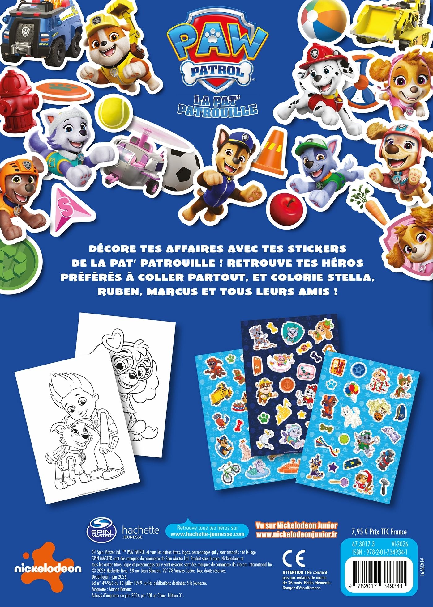 La Pat' Patrouille - Stickers à gogo -   - HACHETTE JEUN.