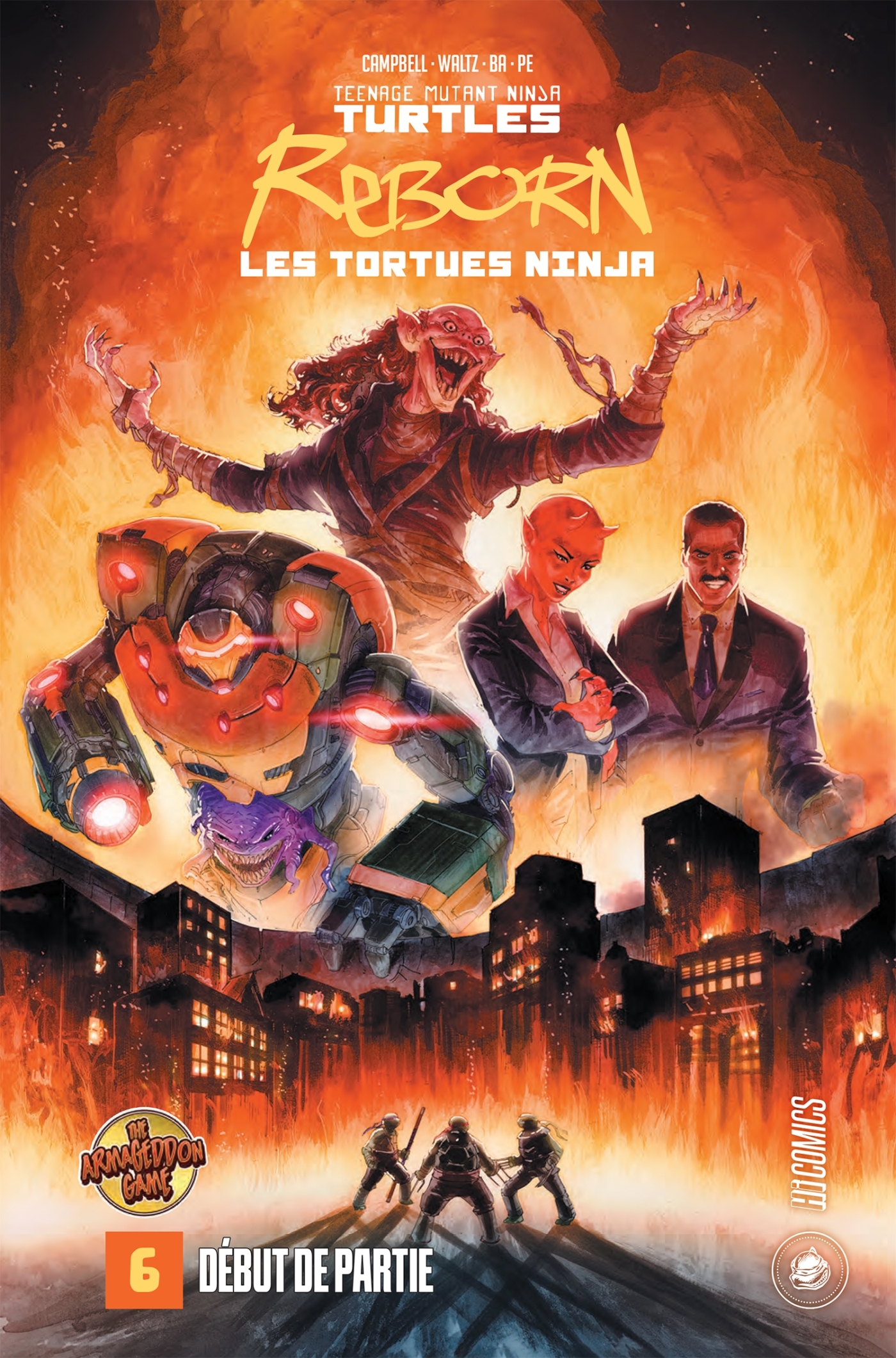 Les Tortues Ninja - TMNT Reborn, T6 : Armageddon Game : début de partie - Sophie Campbell, Juni Ba, Roi Mercado, Erik Burnham, Casey Maloney, Adam Gorham, Fero Pe, Tom Waltz, Kevin Eastman - HICOMICS