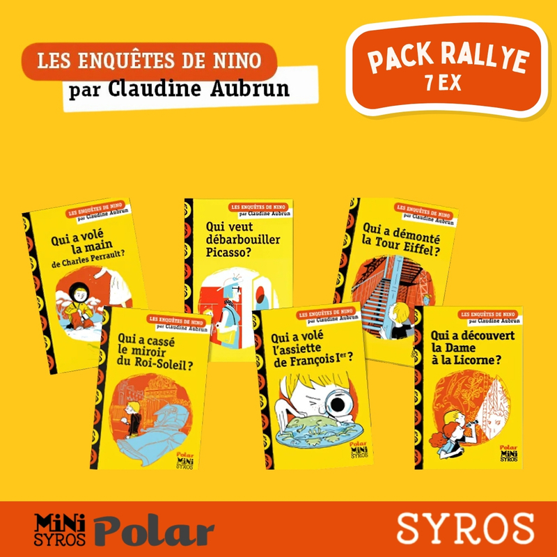Pack Rallye lecture - 7 titres de la série Les Enquêtes de Nino - Claudine Aubrun - SYROS JEUNESSE