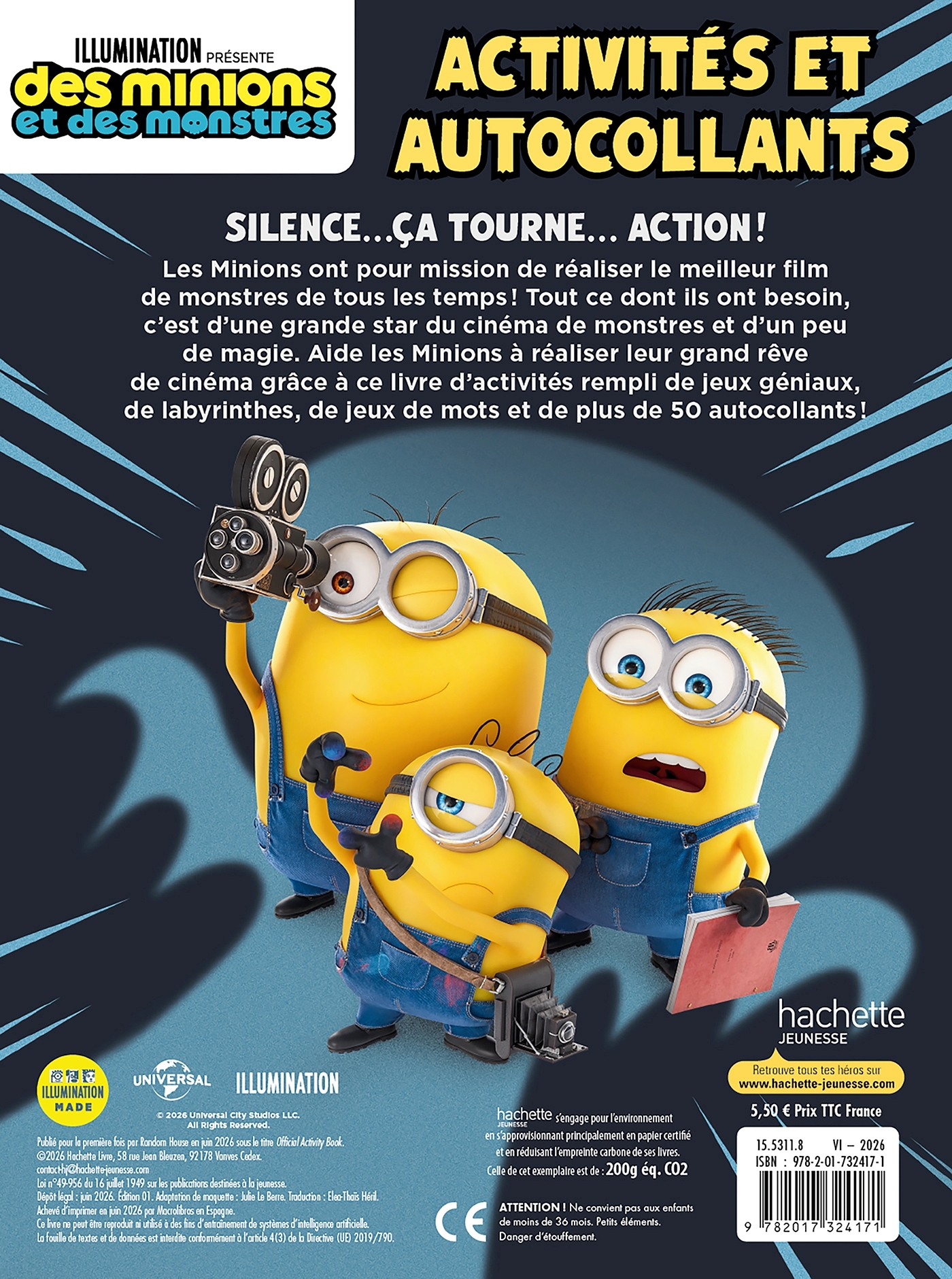 Des Minions et des monstres - Activités et autocollants -   - HACHETTE JEUN.