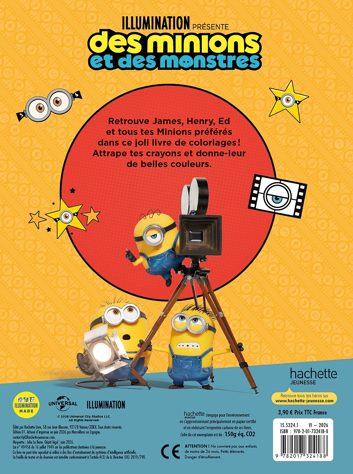 Des Minions et des monstres - Mon livre de coloriages -   - HACHETTE JEUN.