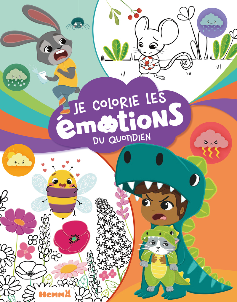 Je colorie les émotions du quotidien - Avec stickers -  Collectif - HEMMA