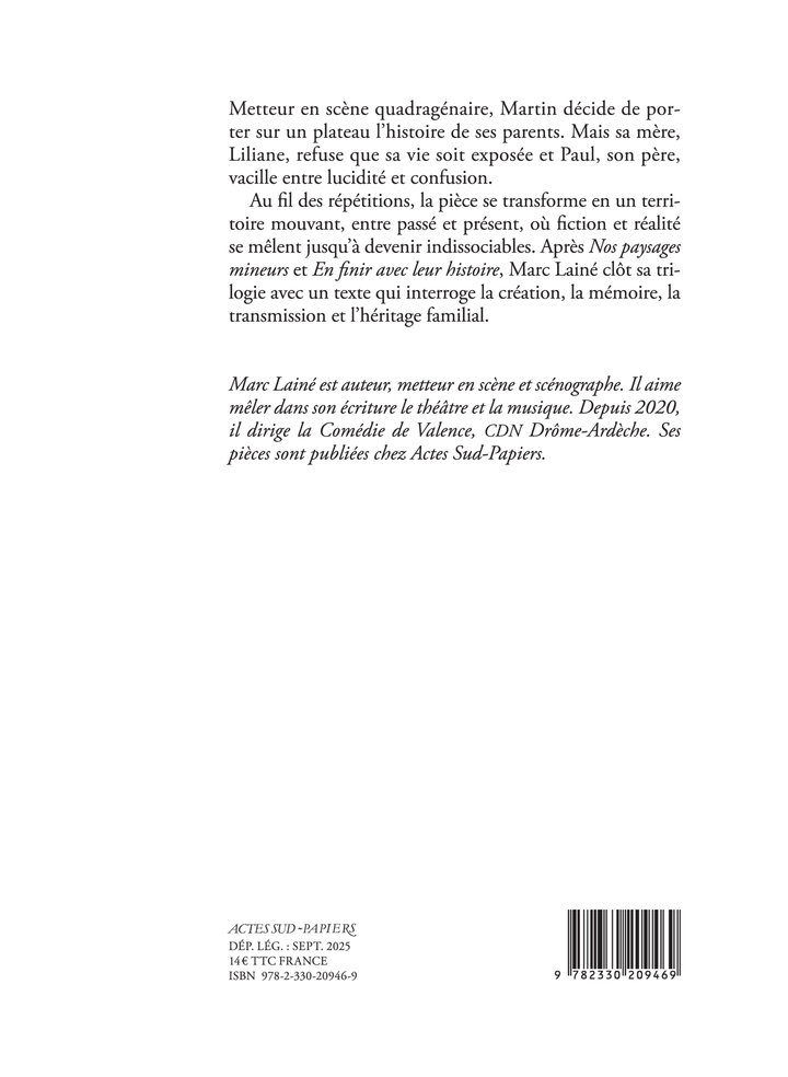 La Chambre de l'écrivain - Marc Laine - ACTES SUD