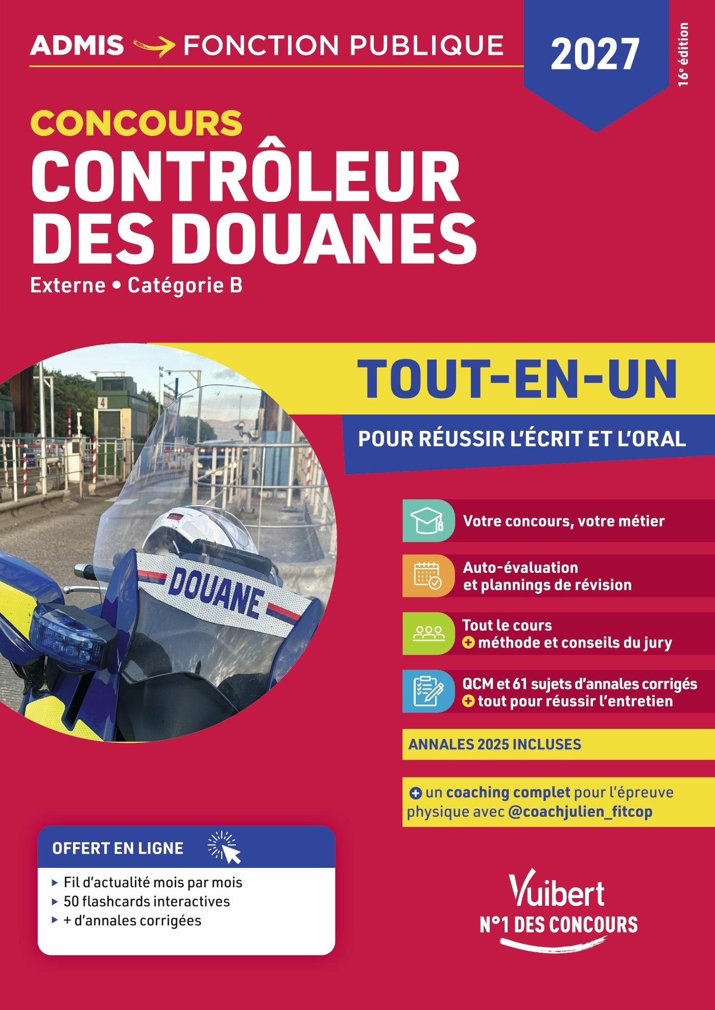 Concours Contrôleur des douanes 2027-2028 - Tout-en-un - Louise Eisenstein, Pascal Eynard, René Guimet, Dominique Dumas, Mélanie Hoffert, Frédéric Ingelaere, Thibaut Klinger, Catherine Boutillier, Pierre Larivière, Pascal Simon-Doutreluingne - VUIBERT