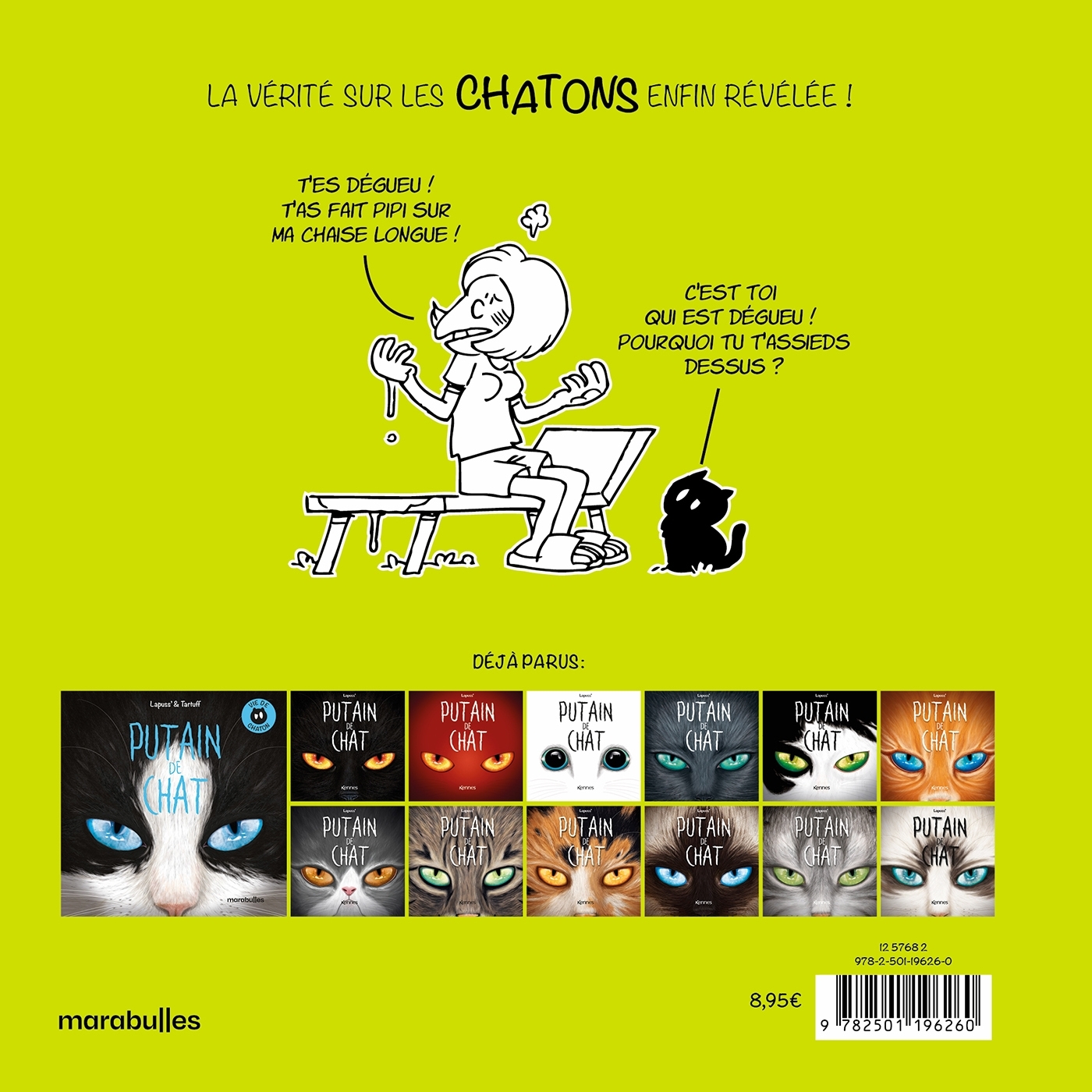 Putain de chat - vie de chaton Tome 2 -  Lapuss' - MARABULLES