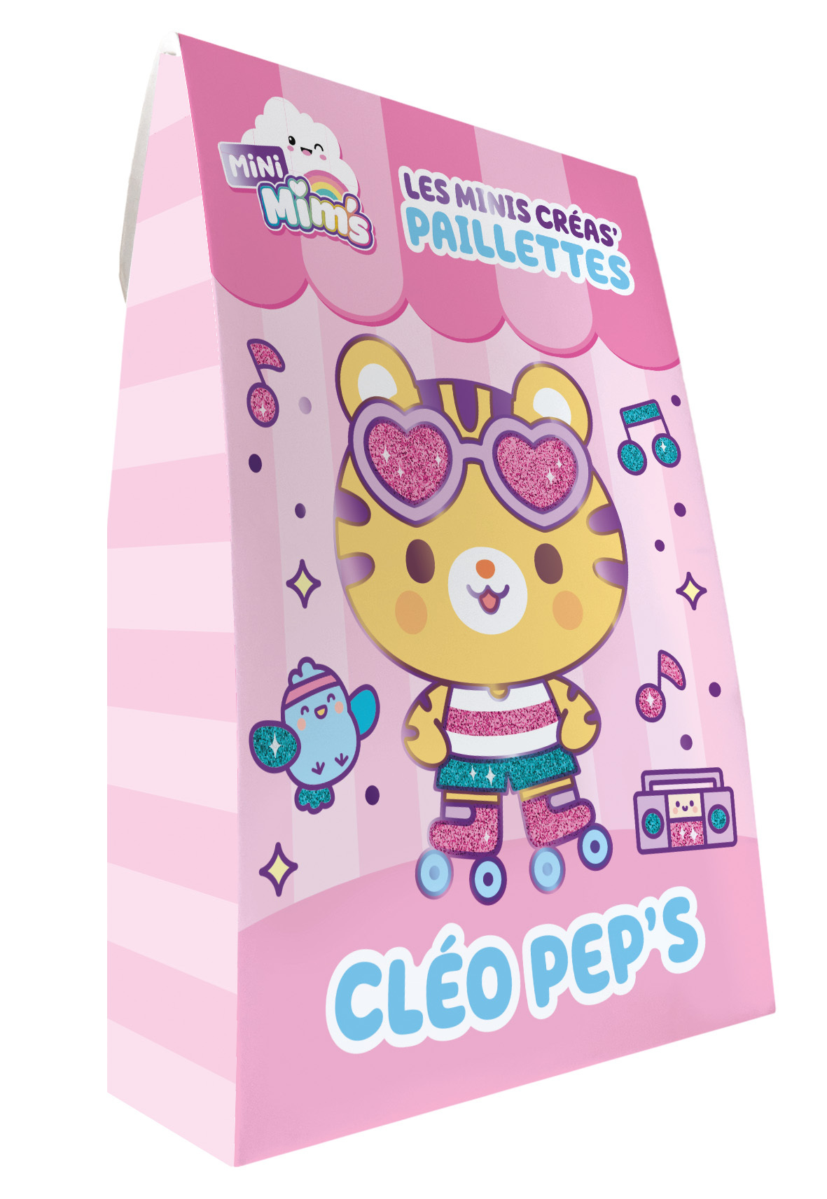 Mini créas – Cléo Peps (5 cartes à pailleter) - YUKA SATO - FLEURUS