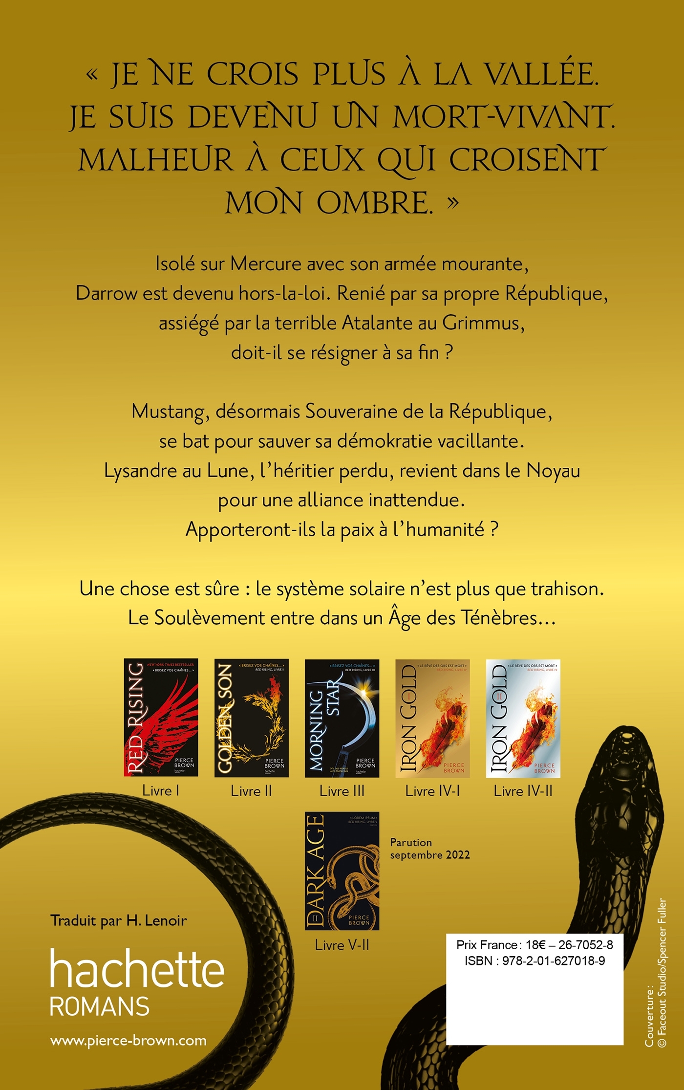 Red Rising - Livre 5 - Dark Age - partie 1 - Pierce Brown - HACHETTE ROMANS